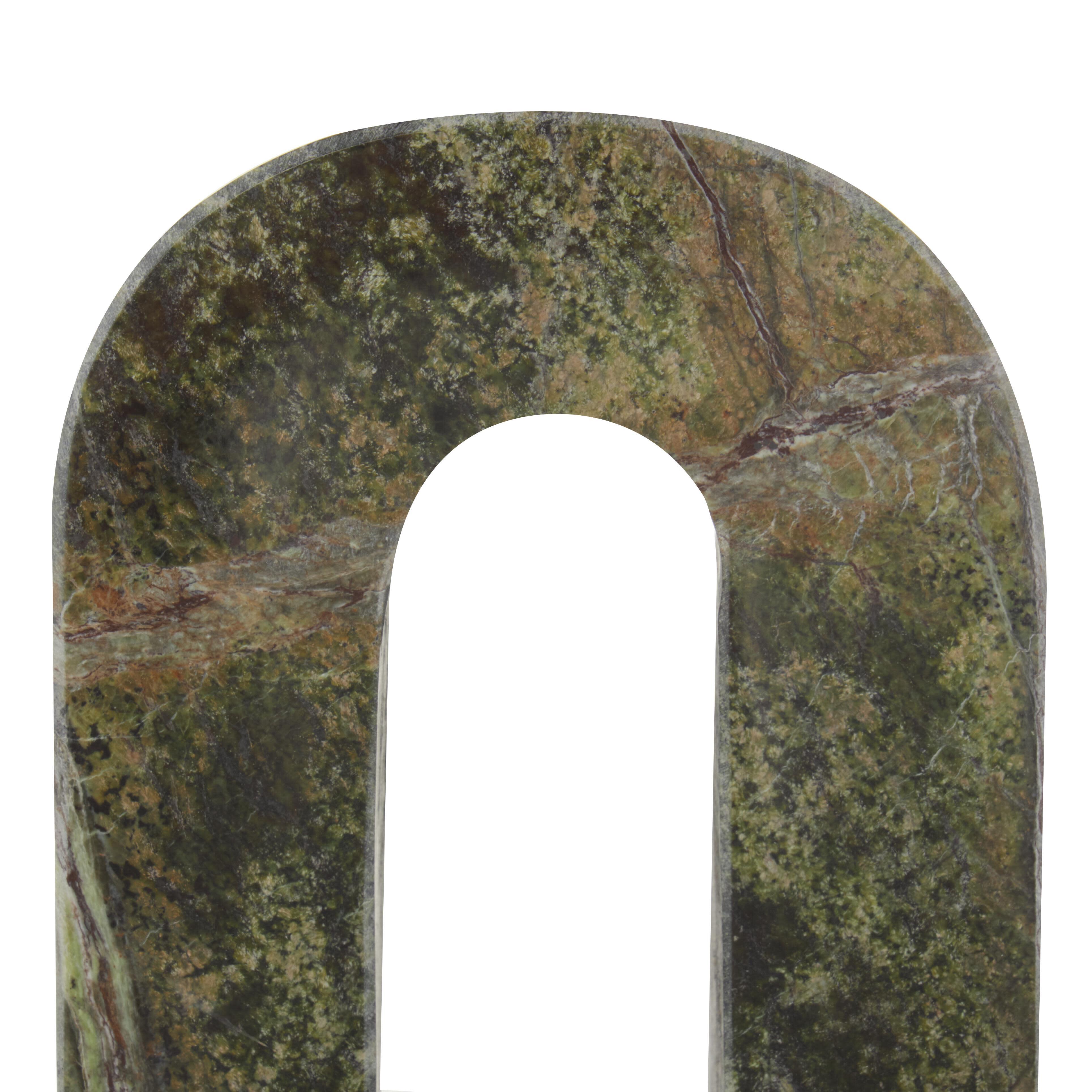 Bayberry Lane Arched Decorative Bookend (Set Of 2), Green, large