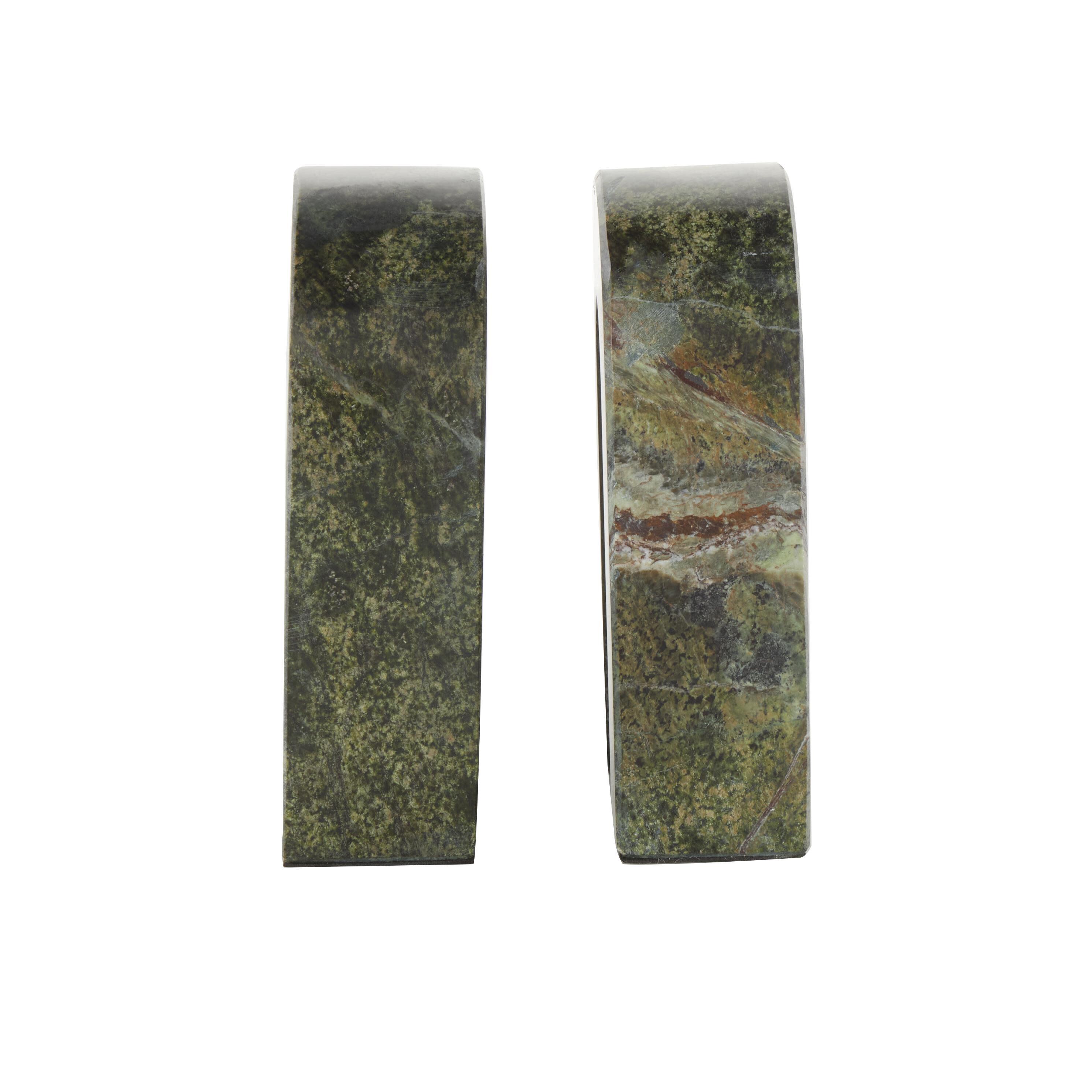 Bayberry Lane Arched Decorative Bookend (Set Of 2), Green, large