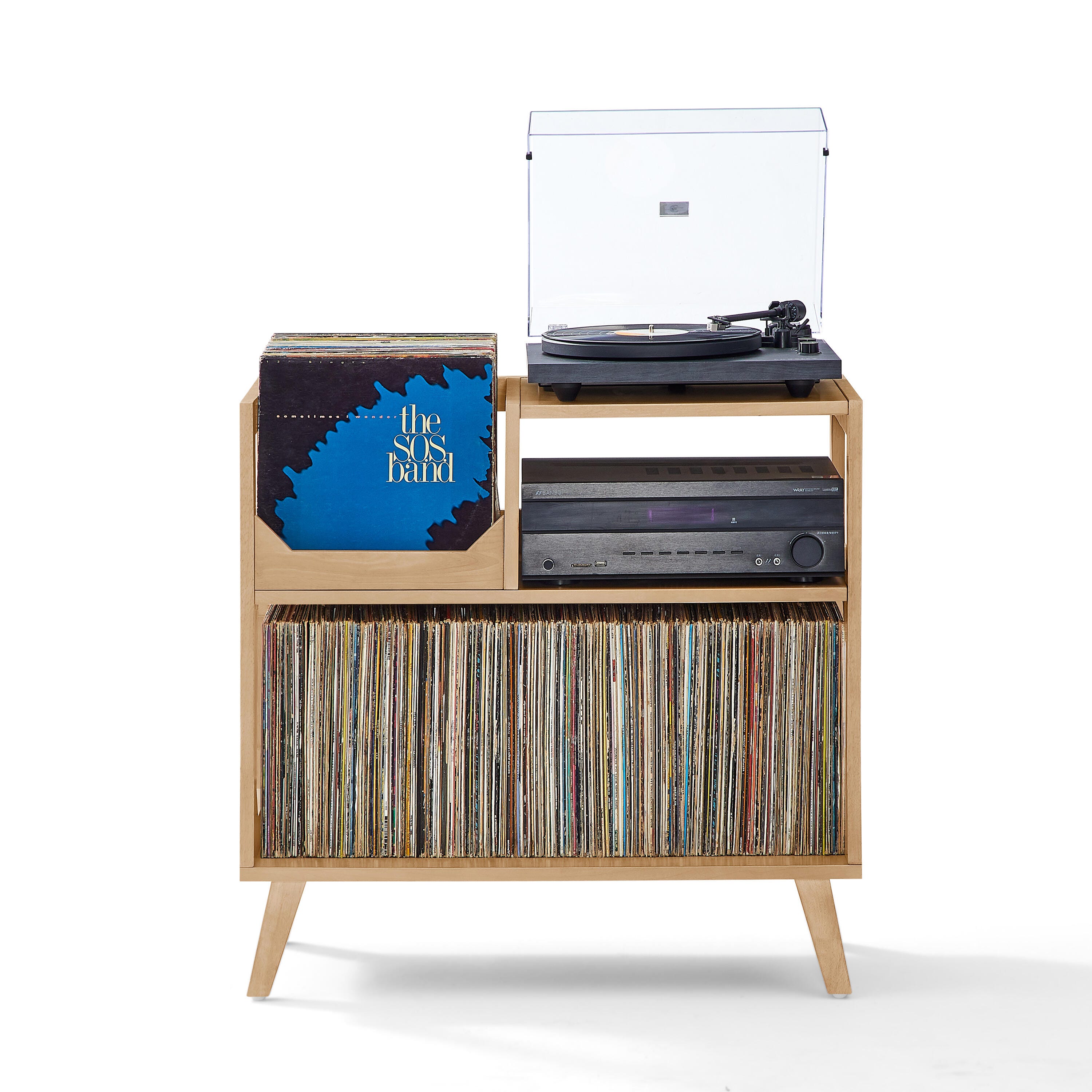 Crosley Furniture Asheville 32" Record Player Stand, , large
