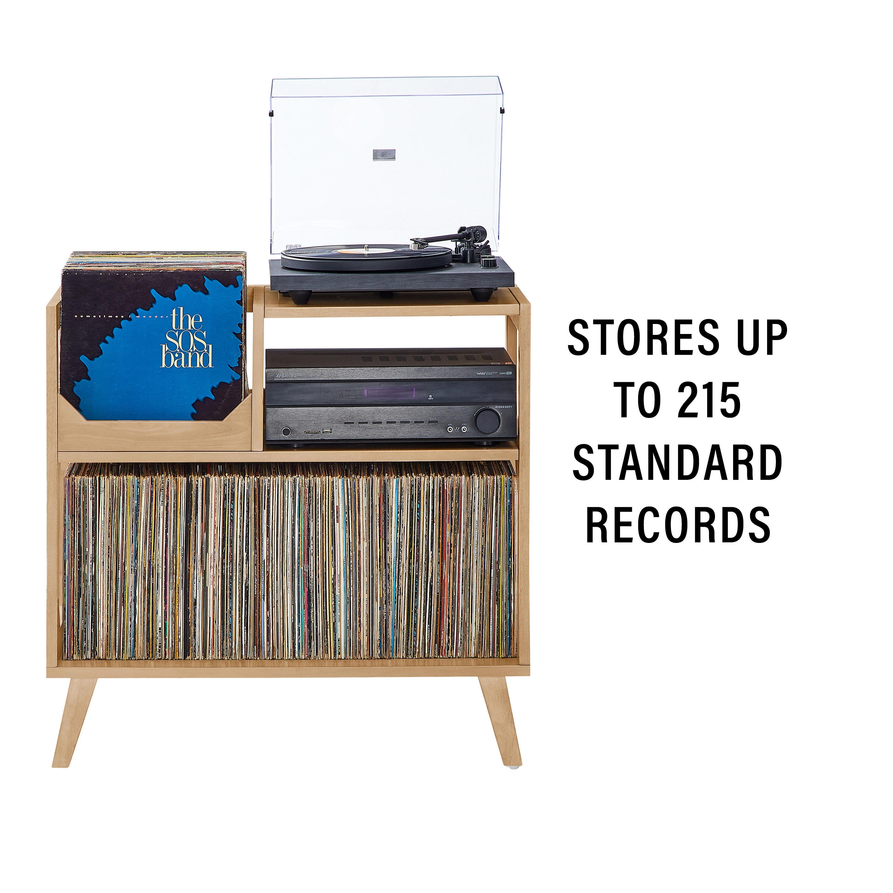 Crosley Furniture Asheville 32" Record Player Stand, , large