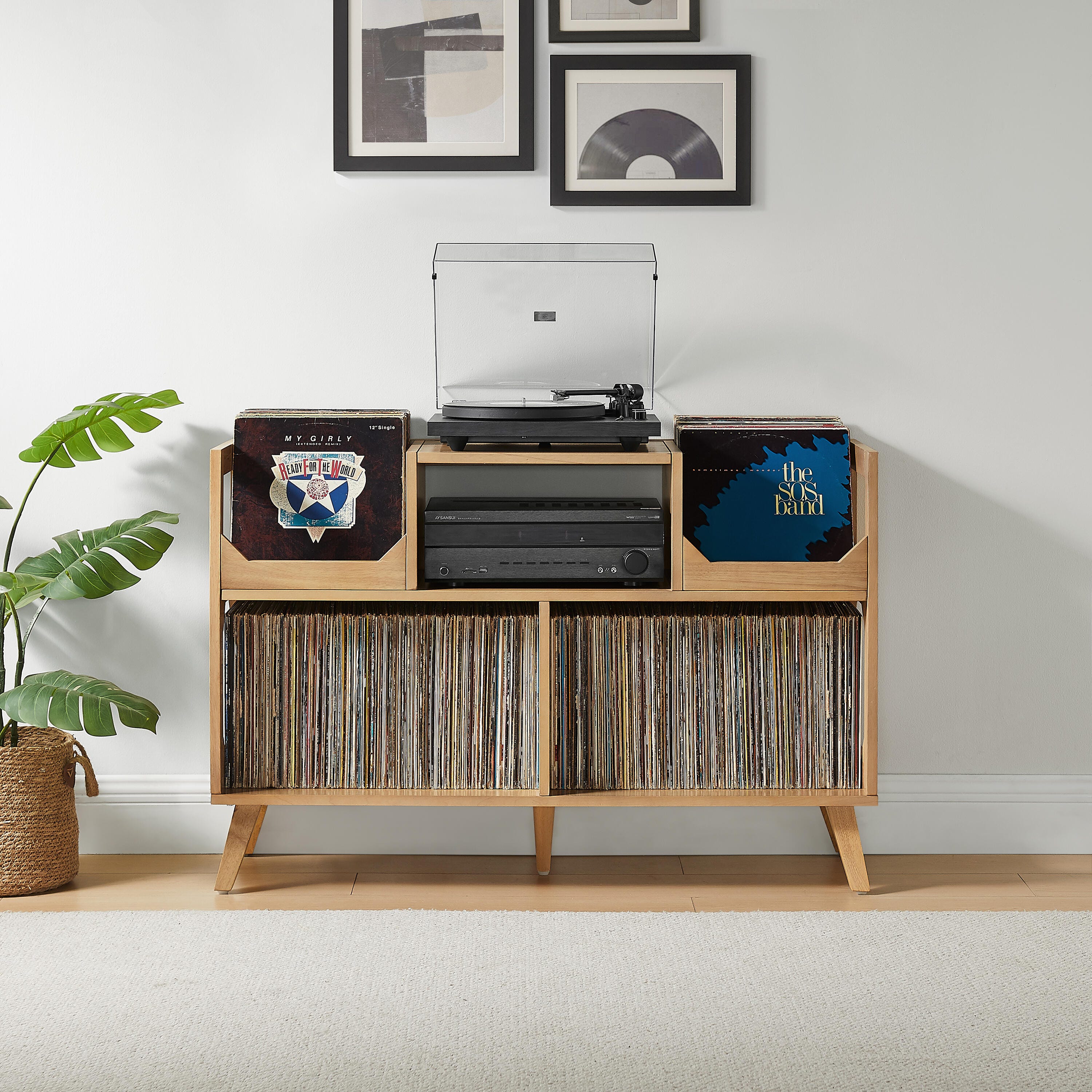 Crosley Furniture Asheville 47" Record Player Stand, , large