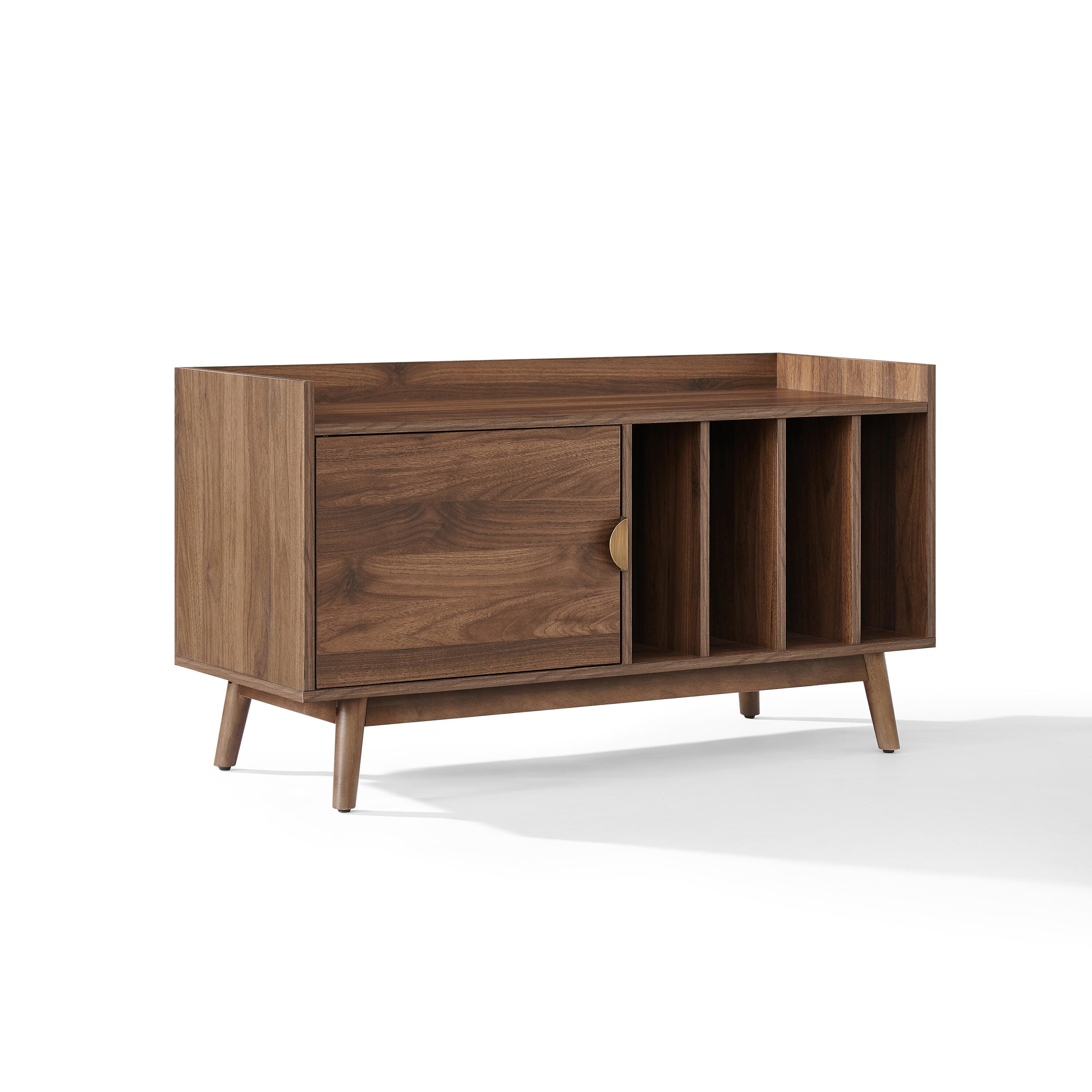 CrosleyFurniture Skylar 40" Record Player Cabinet, Walnut, large