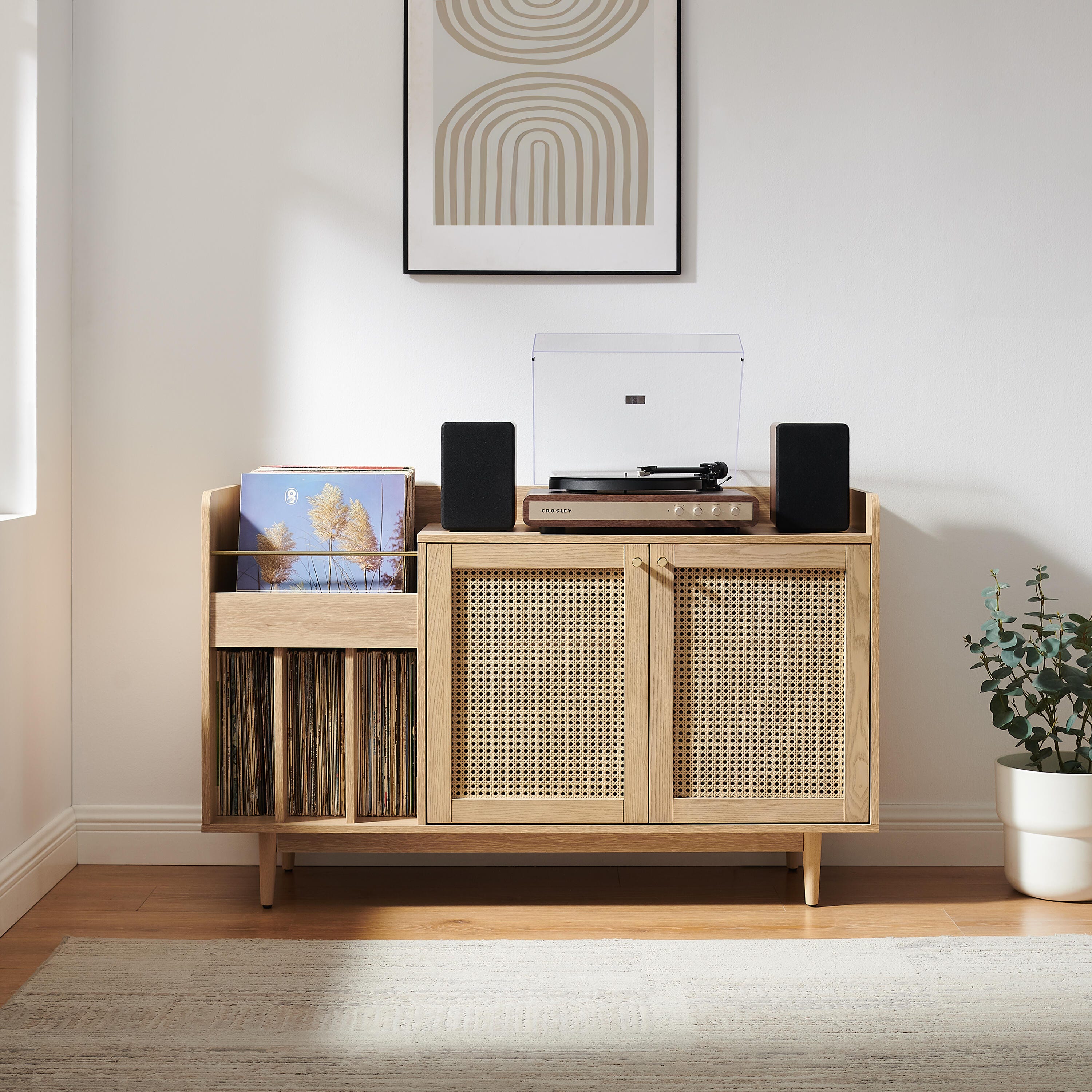 CrosleyFurniture Maeve 50" Record Player Cabinet, , large