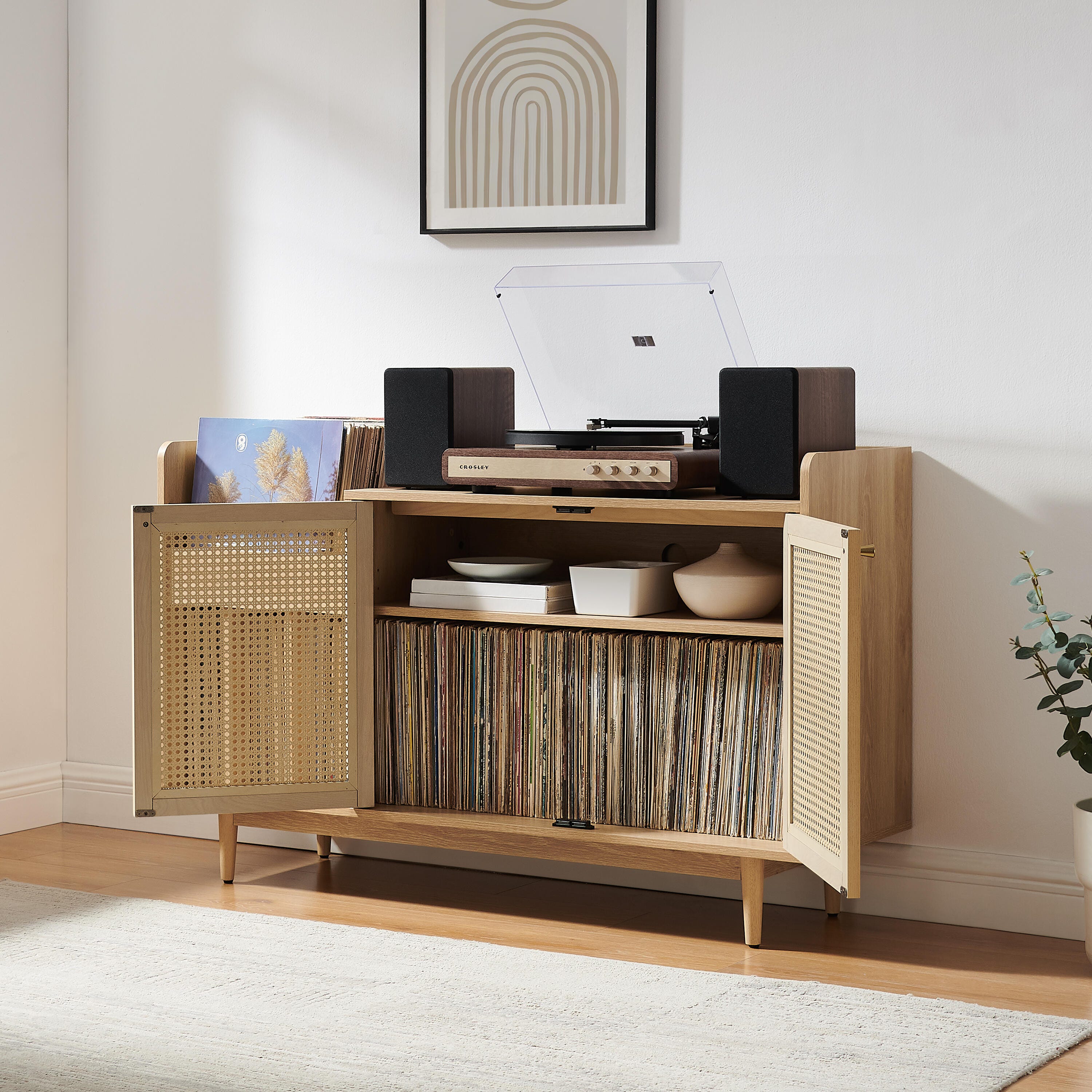 CrosleyFurniture Maeve 50" Record Player Cabinet, , large
