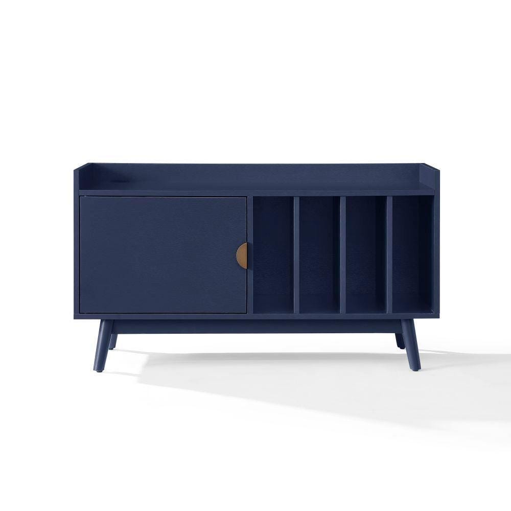 CrosleyFurniture Skylar 40" Record Player Cabinet, Navy, large