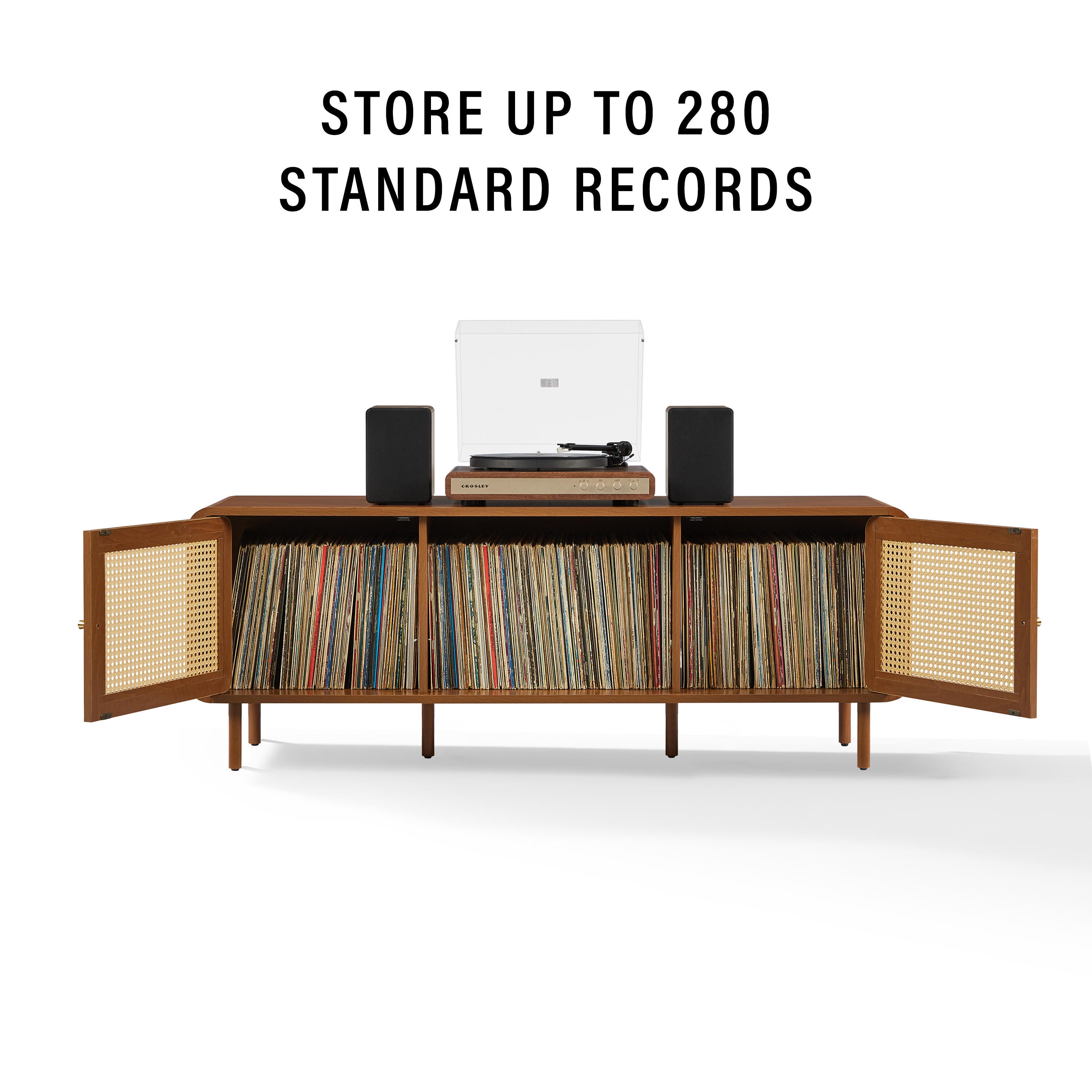 CrosleyFurniture Nora 60" Record Player Cabinet, , large