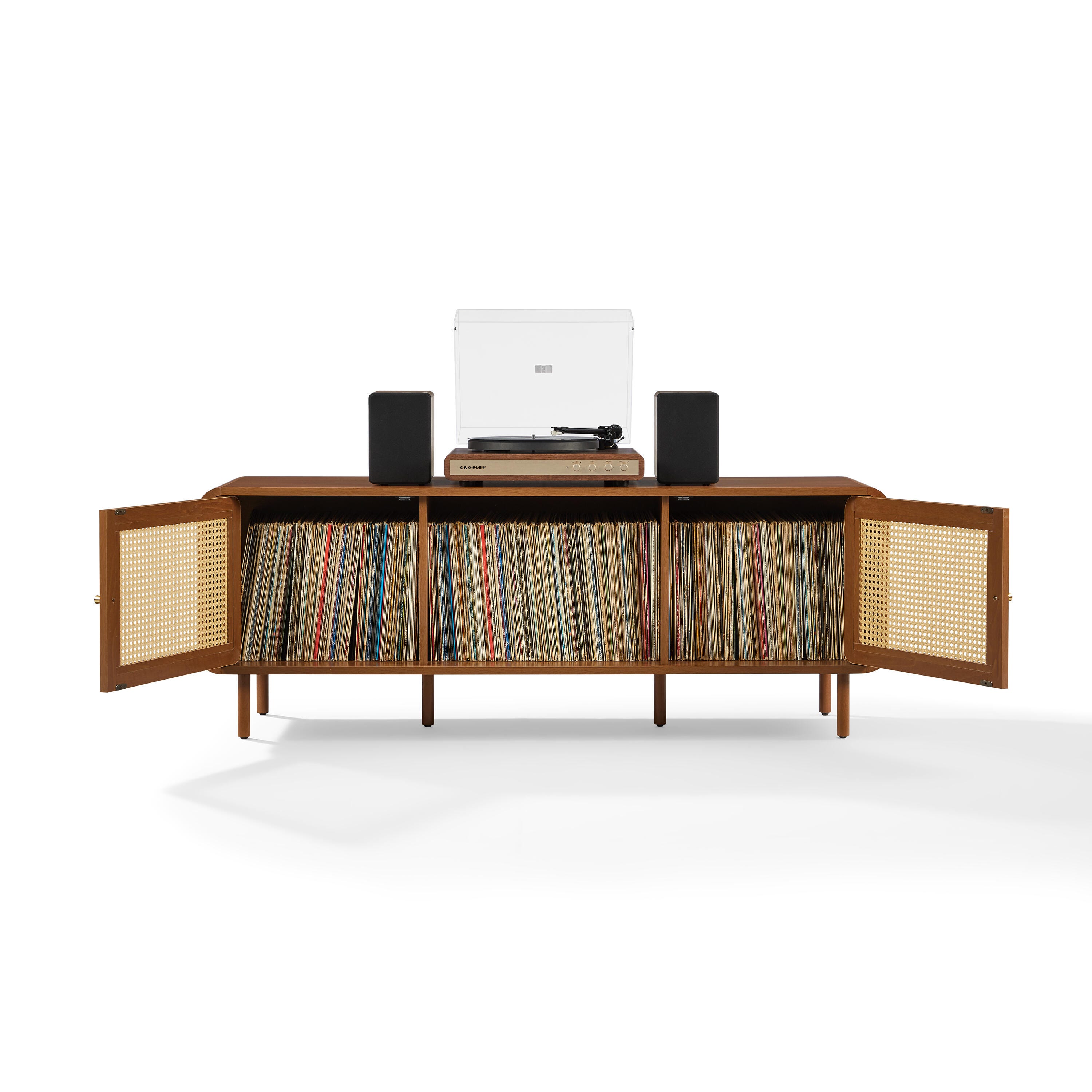 CrosleyFurniture Nora 60" Record Player Cabinet, , large