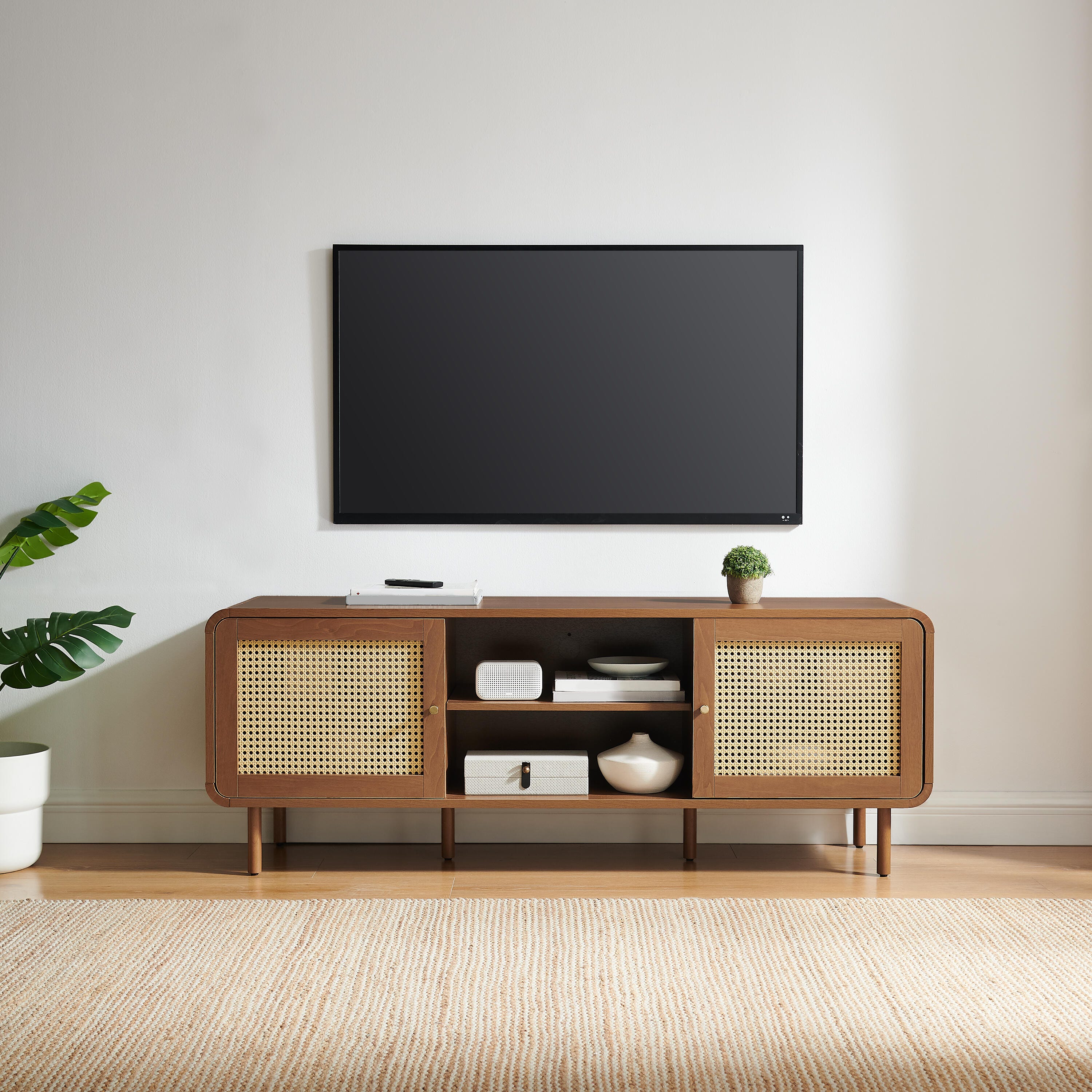 CrosleyFurniture Nora 60" Record Player Cabinet, , large