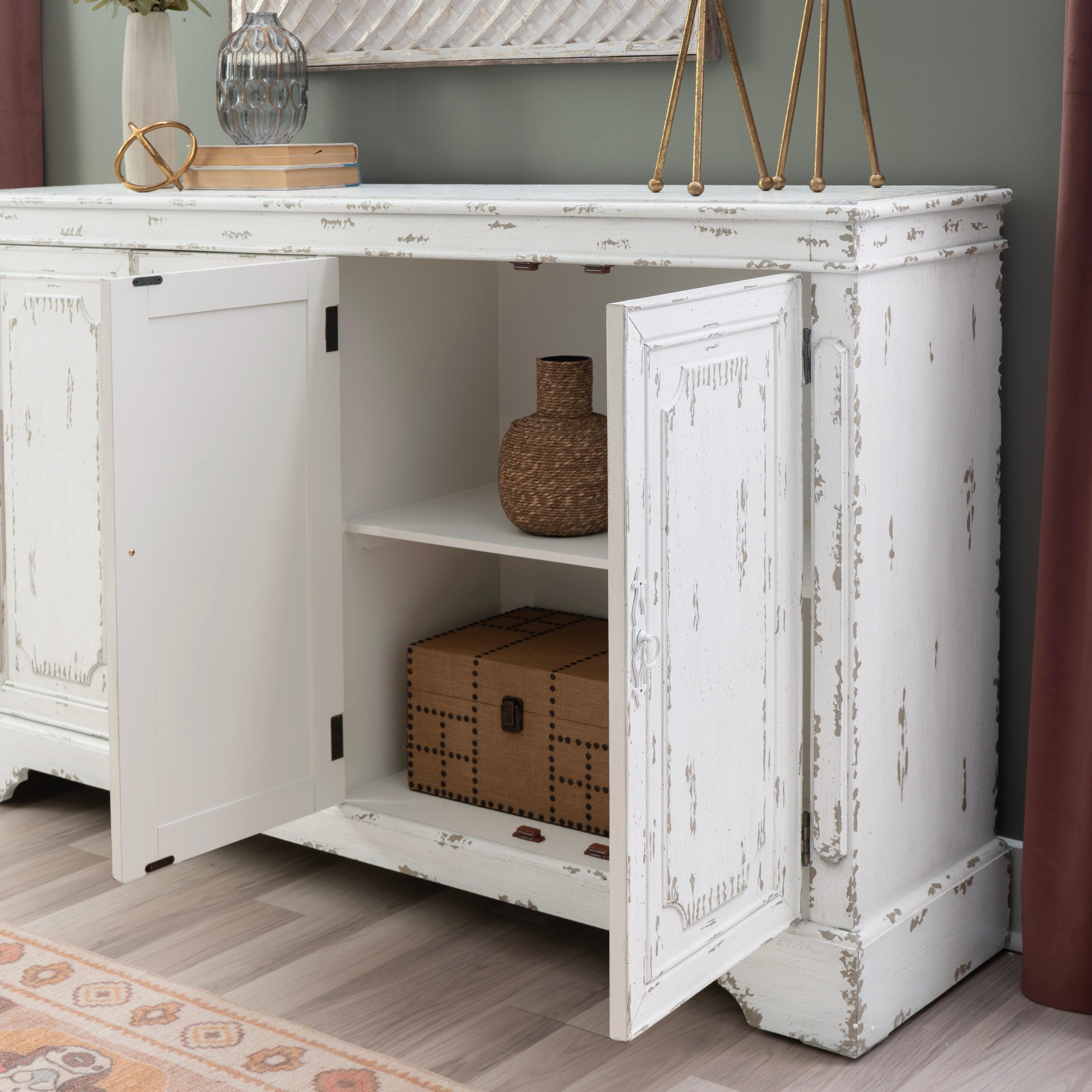 Linon Adelaide 65" Accent Cabinet, , large