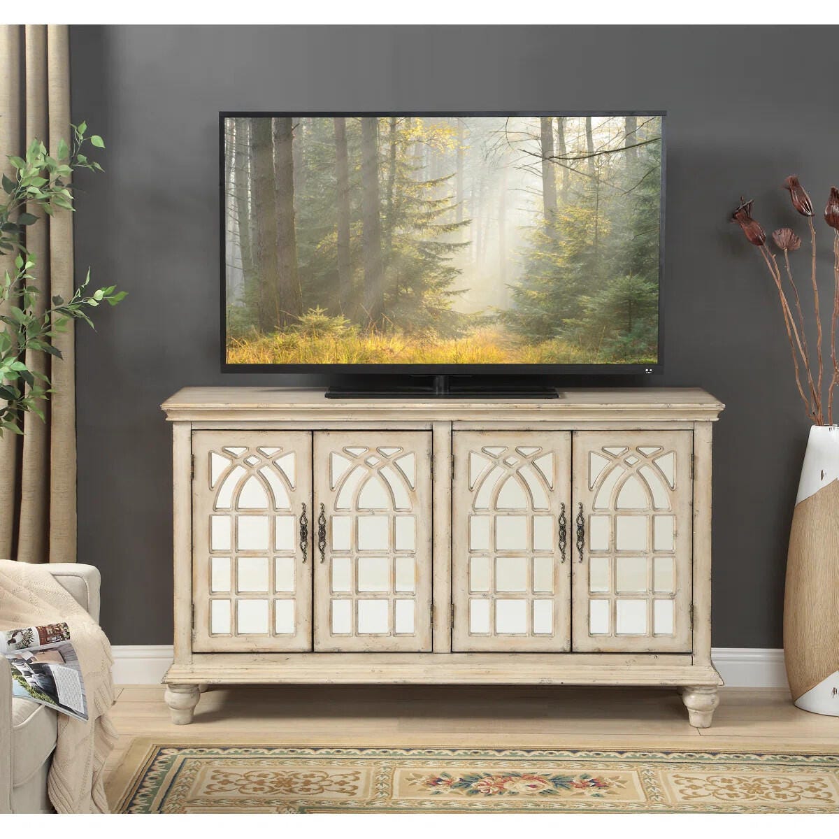 Linon Berkshire 60" Accent Cabinet, , large