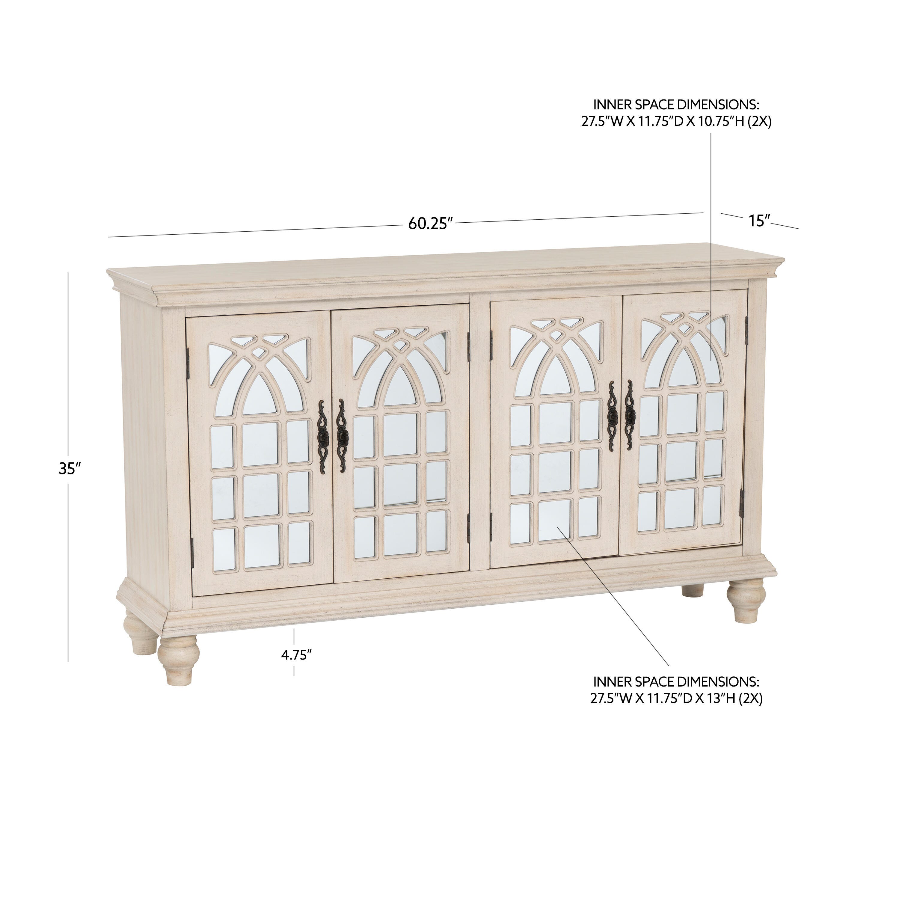 Linon Berkshire 60" Accent Cabinet, , large
