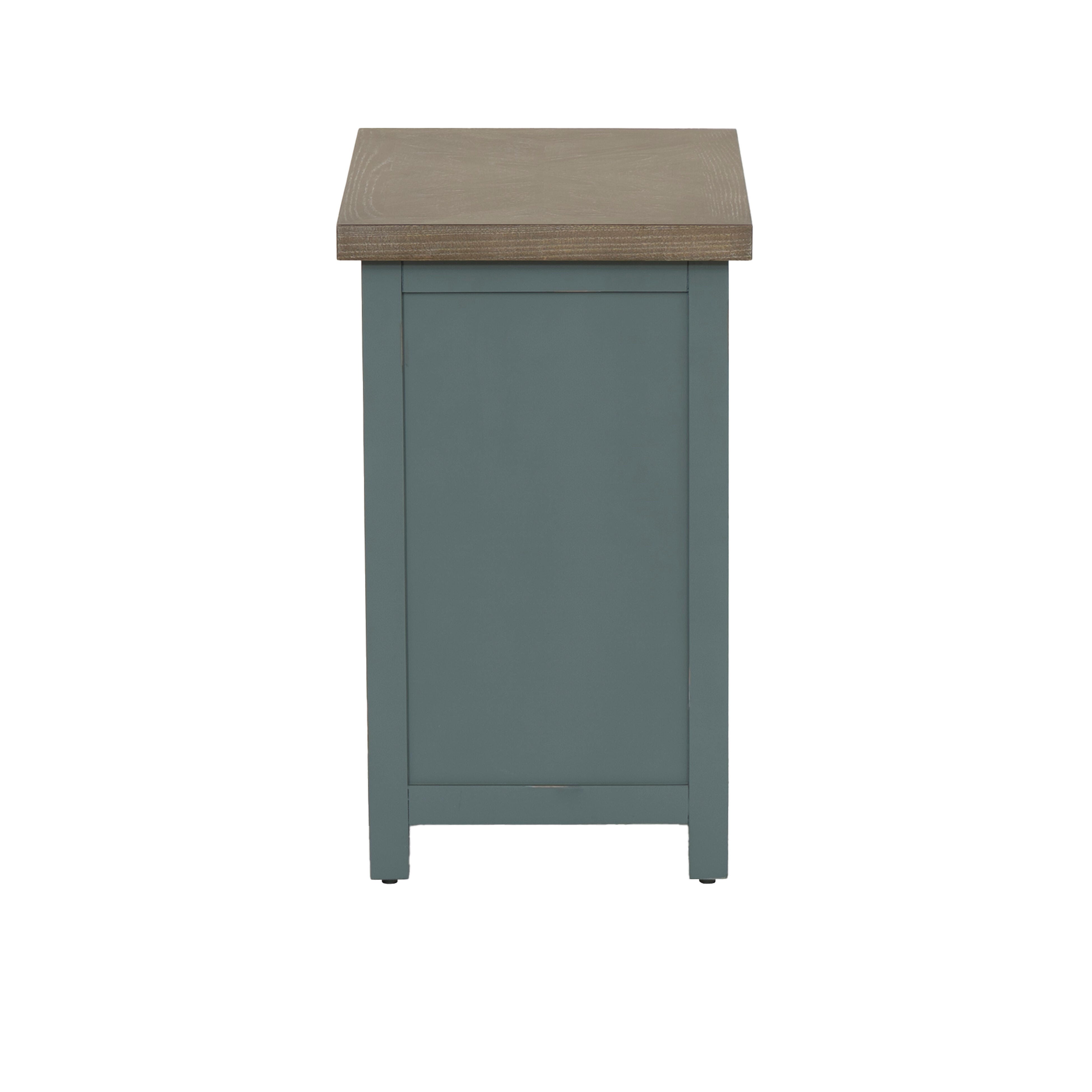 Linon Belsey Side Table, Blue, large