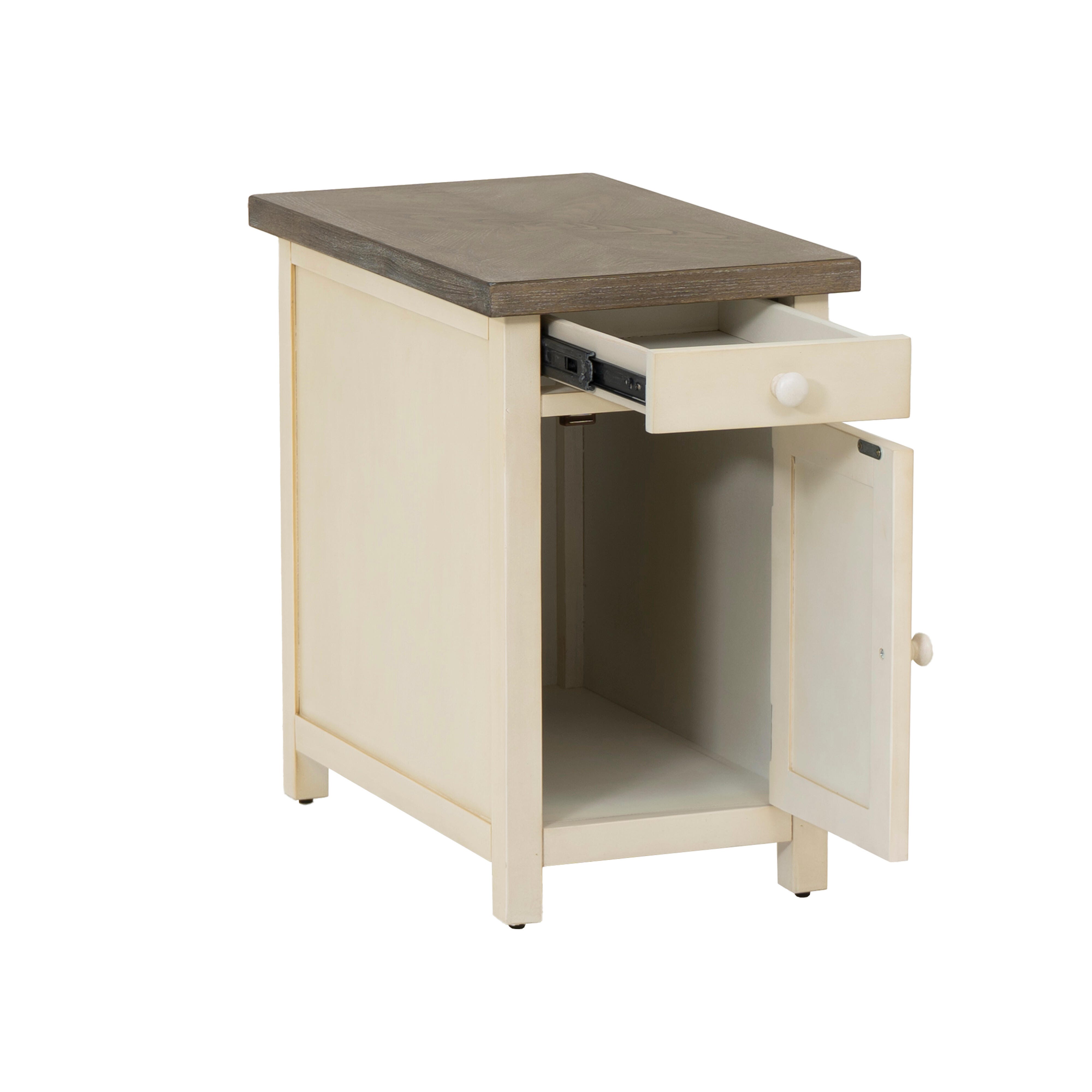 Linon Belsey Side Table, Cream, large