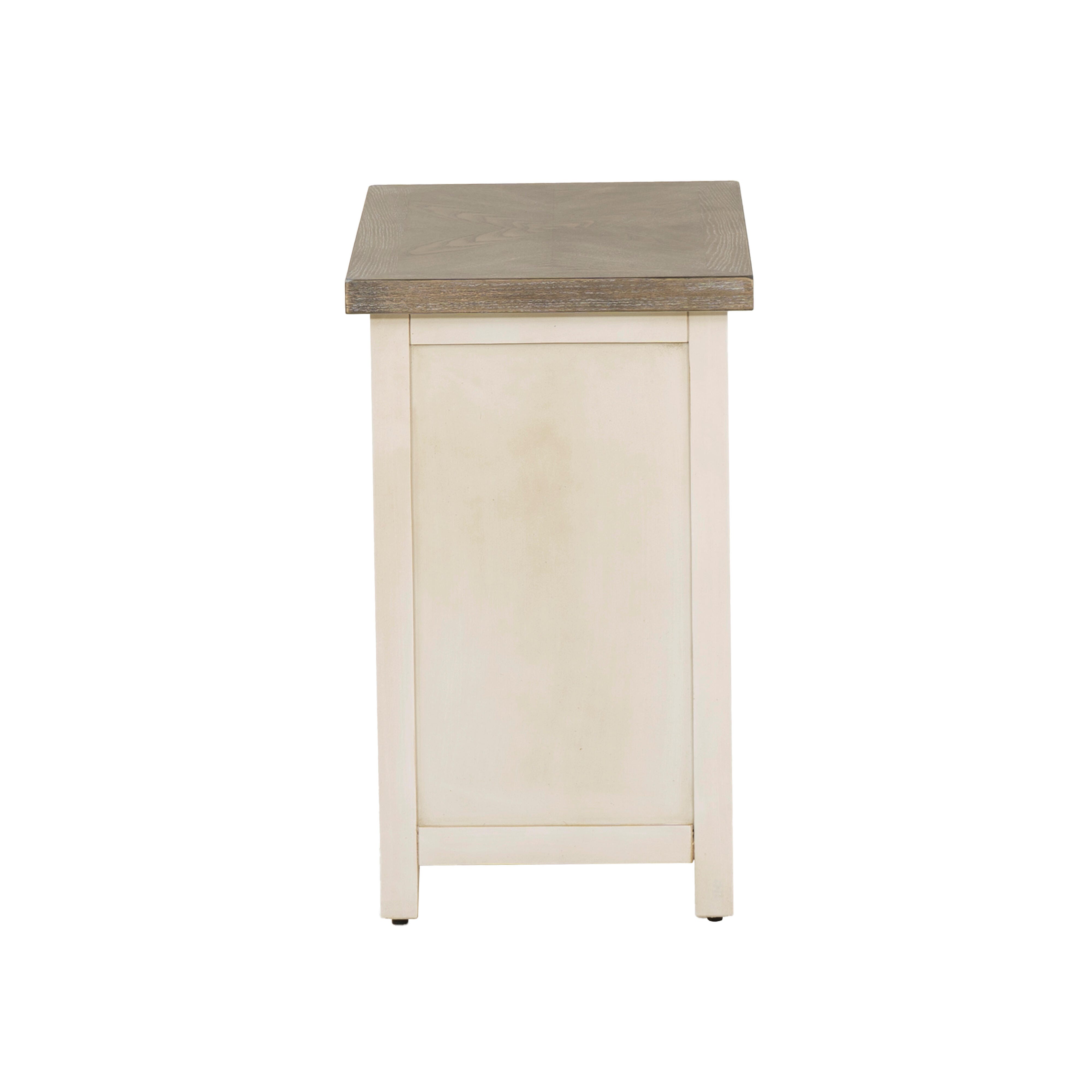 Linon Belsey Side Table, Cream, large