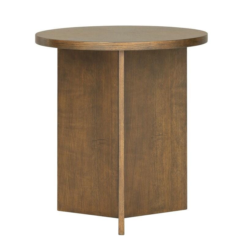 Martha Stewart Sadie Side Table, Walnut Brown, large