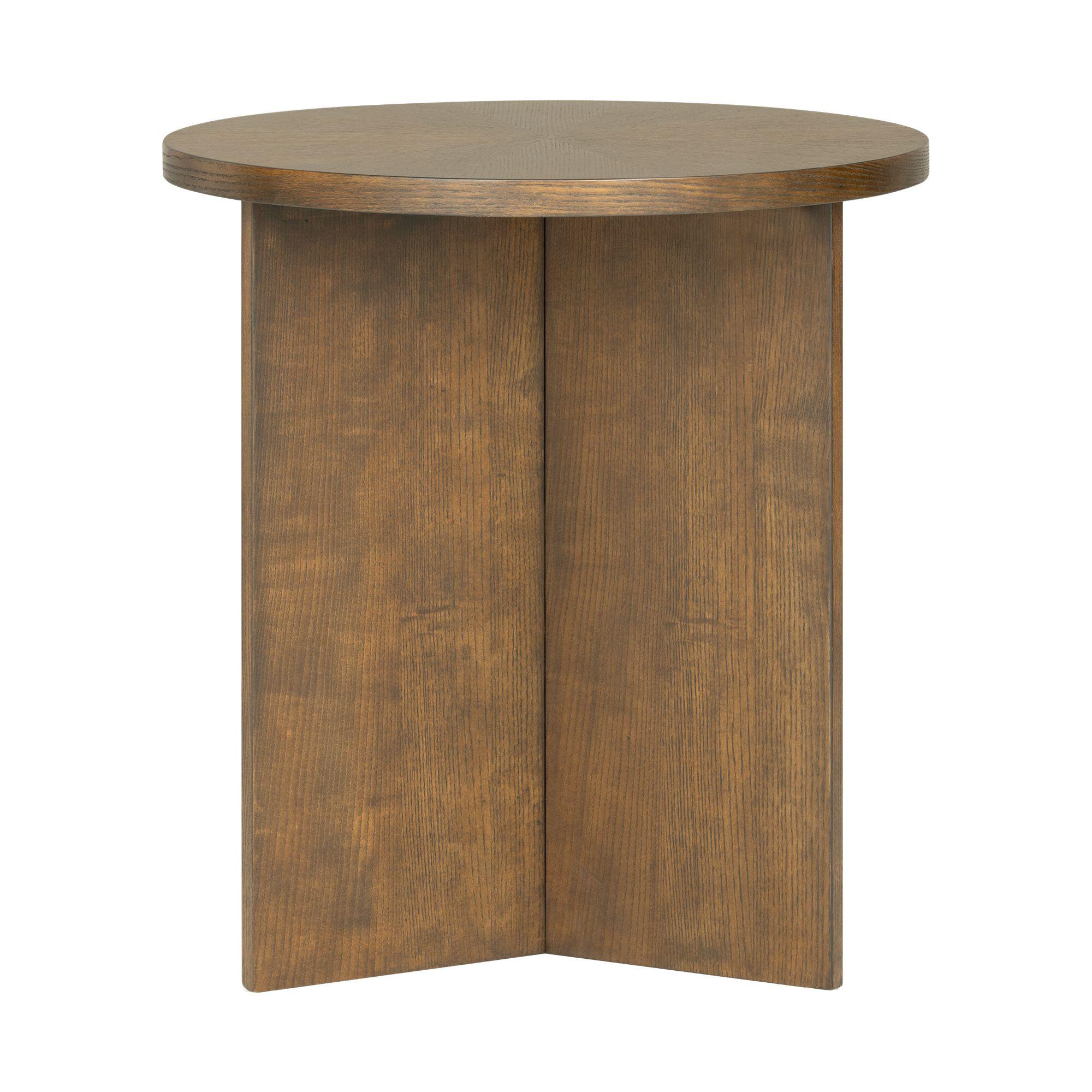 Martha Stewart Sadie Side Table, Walnut Brown, large