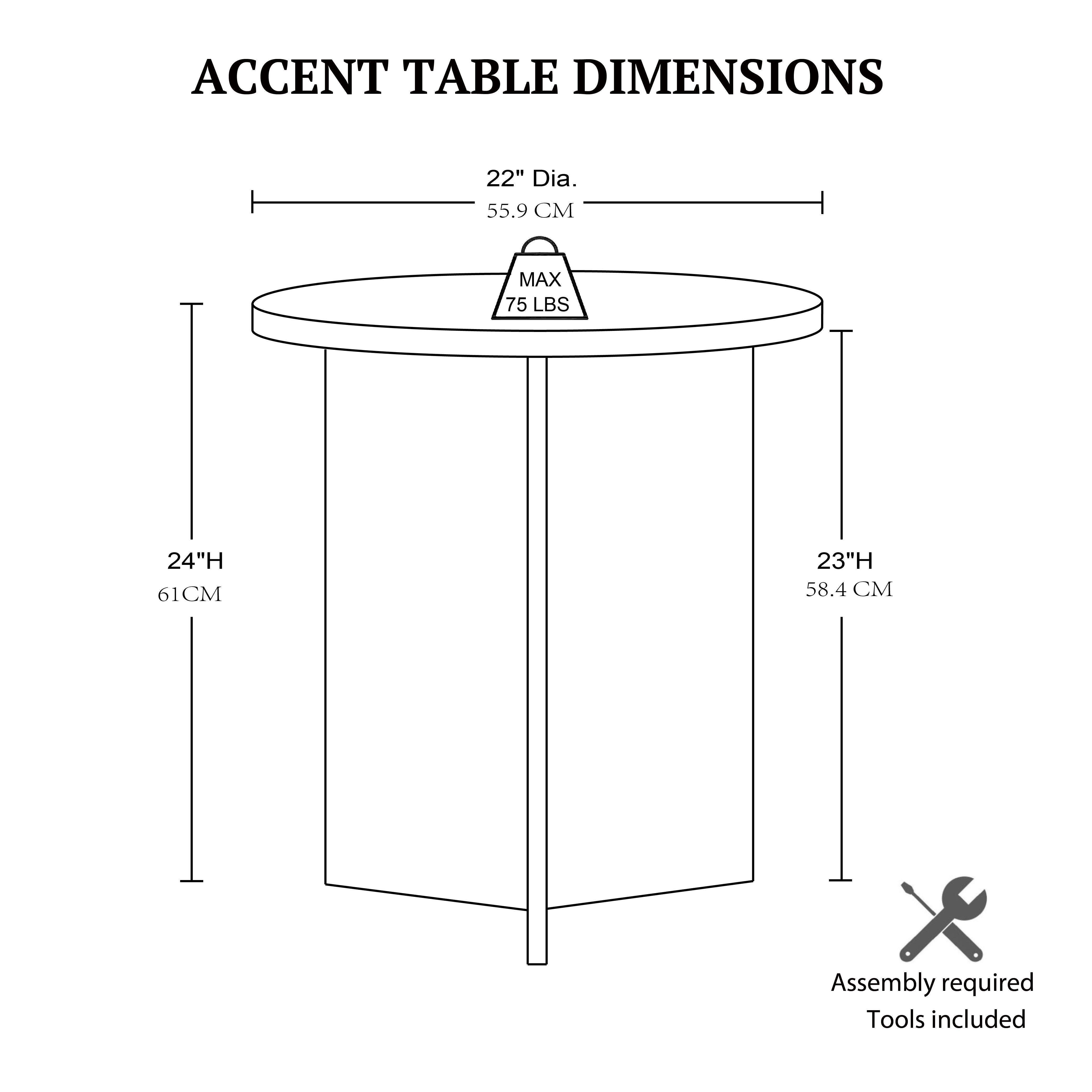 Martha Stewart Sadie Side Table, Greige, large