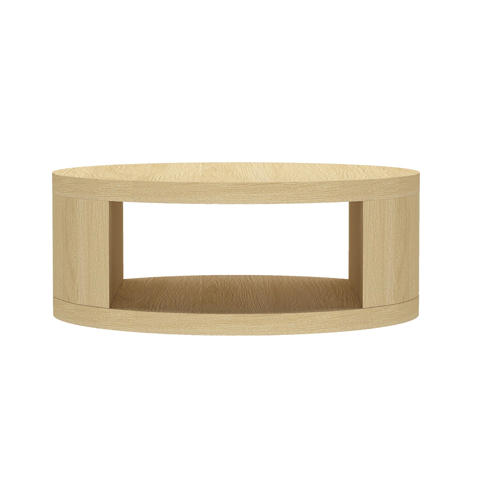 Manhattan Comfort Alure Coffee Table, Natural Oak, large