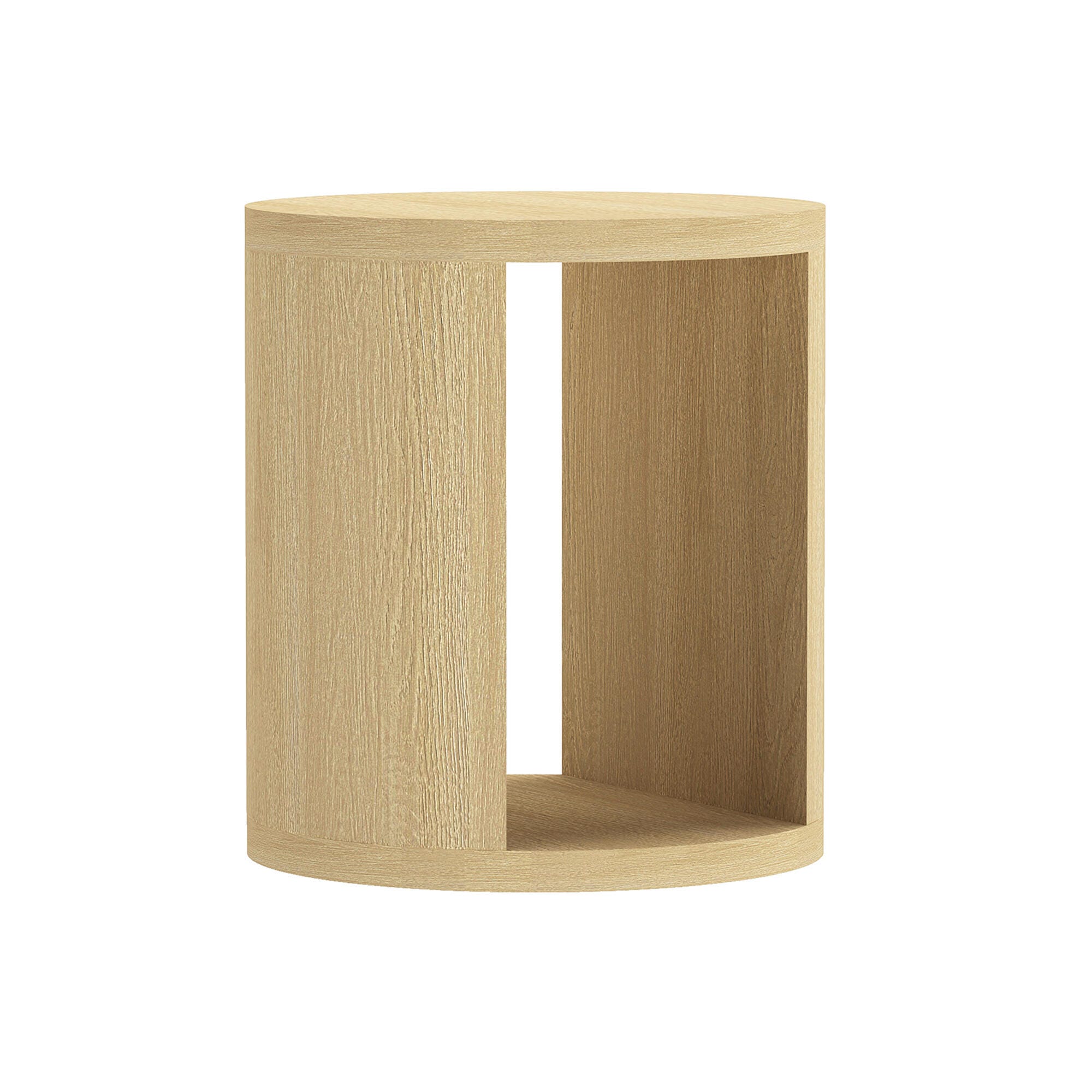 Manhattan Comfort Alure End Table, Natural Oak, large