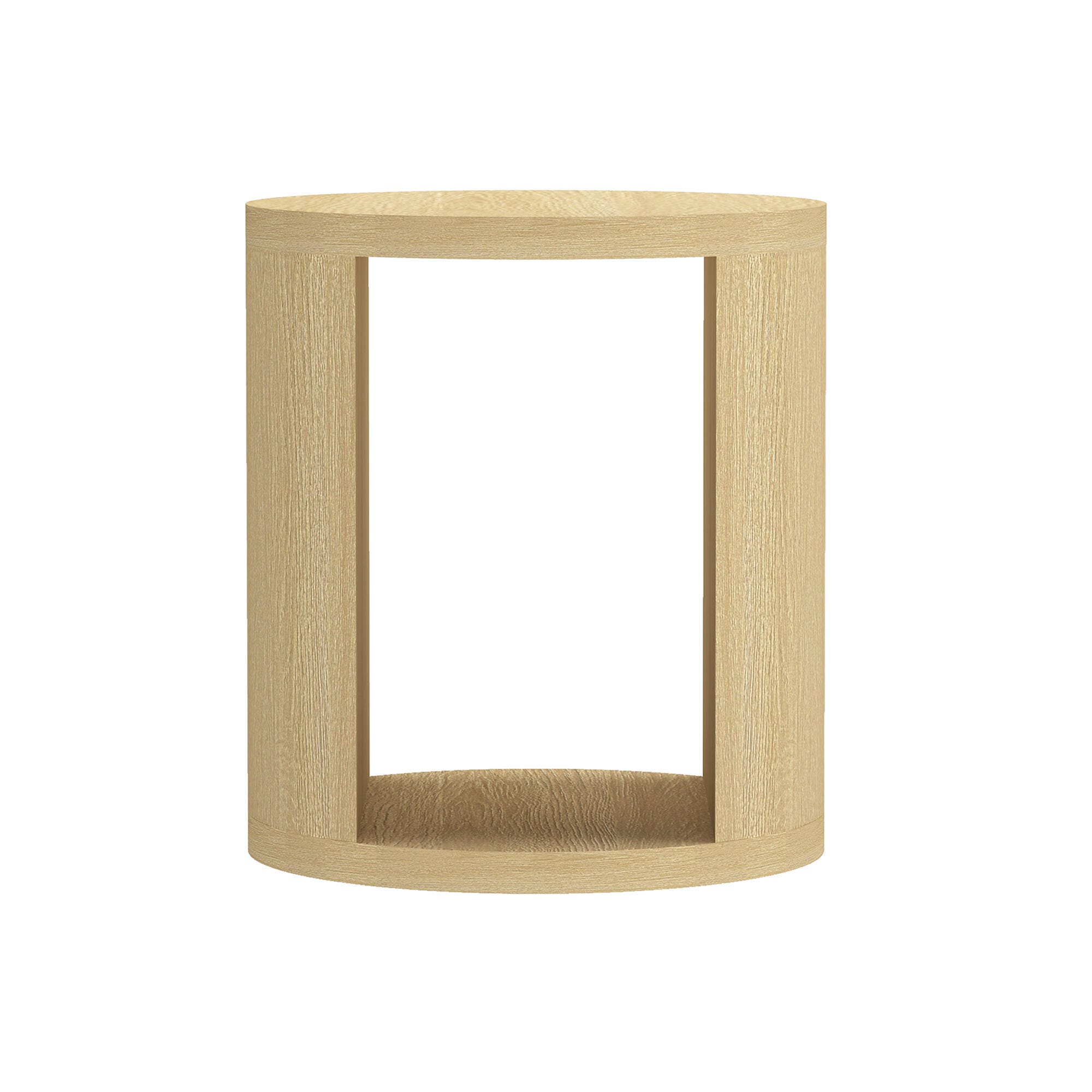 Manhattan Comfort Alure End Table, Natural Oak, large
