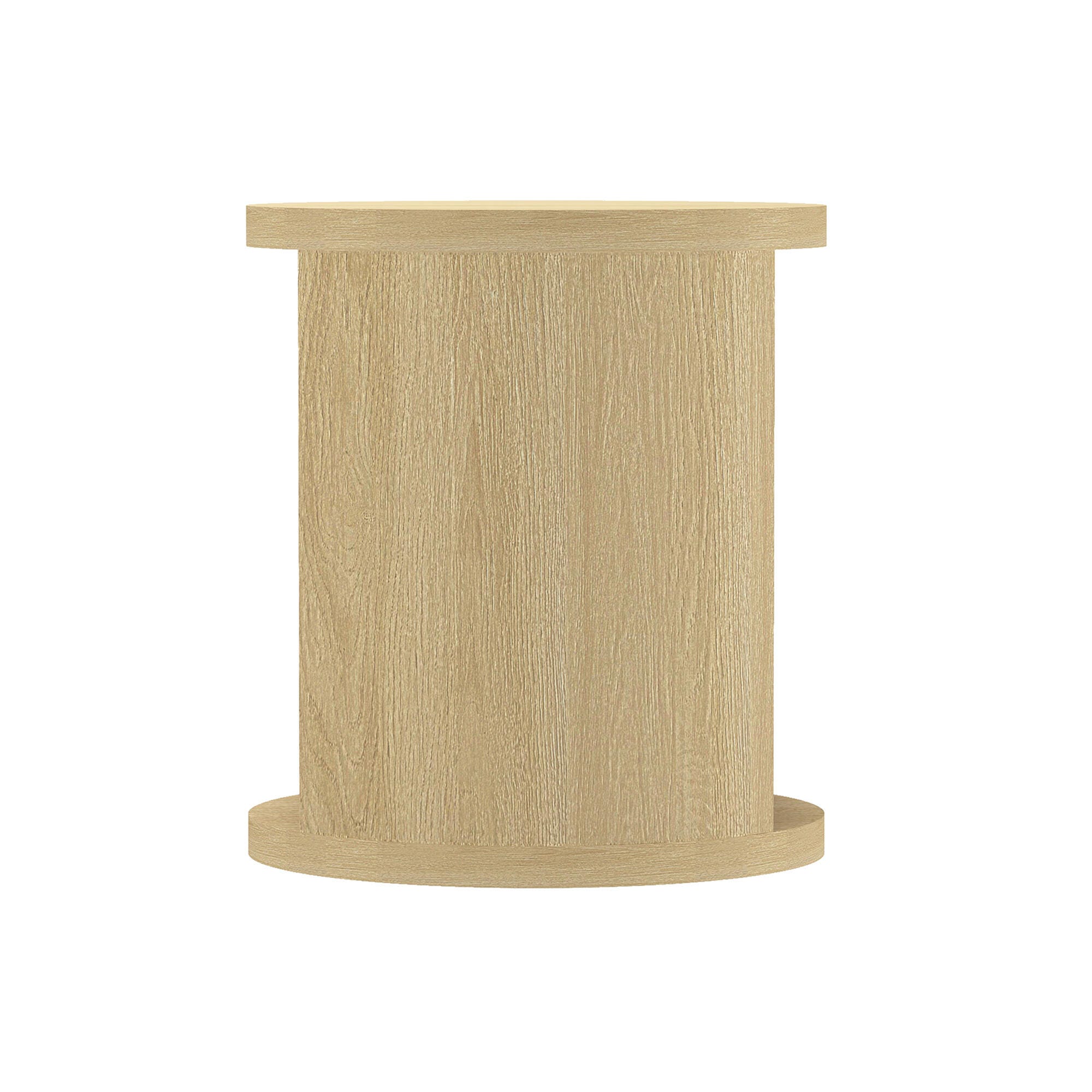 Manhattan Comfort Alure End Table, Natural Oak, large