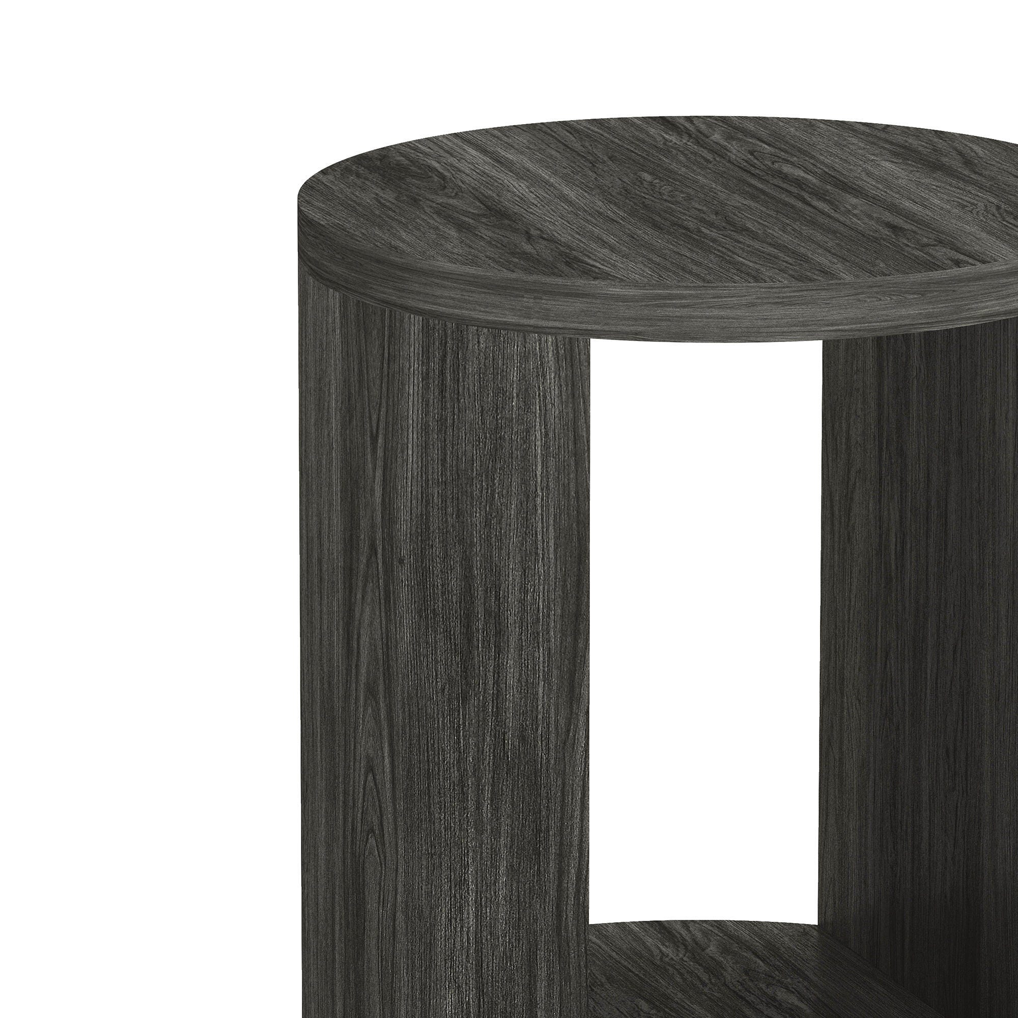 Manhattan Comfort Alure End Table, Charcoal, large