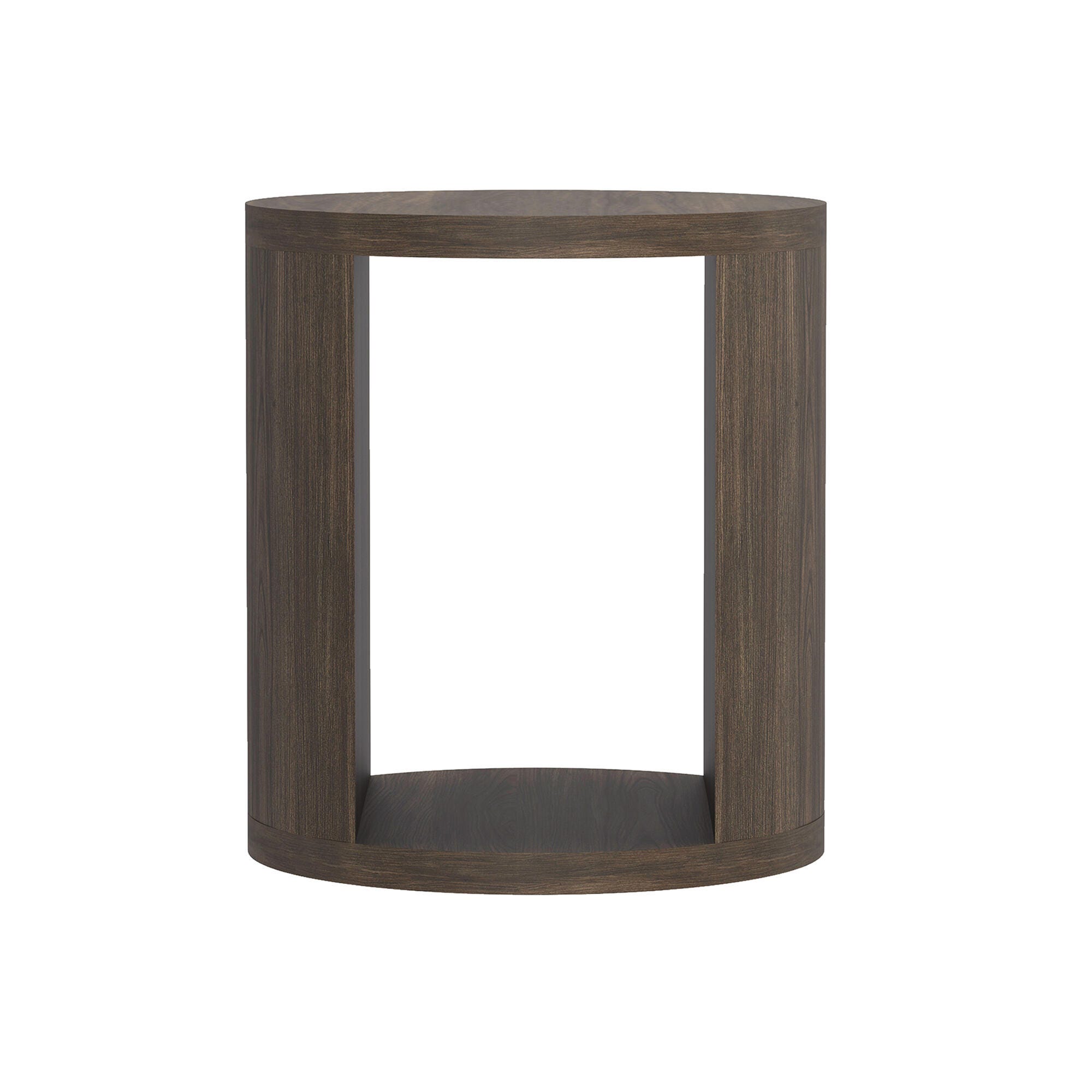 Manhattan Comfort Alure End Table, Walnut, large