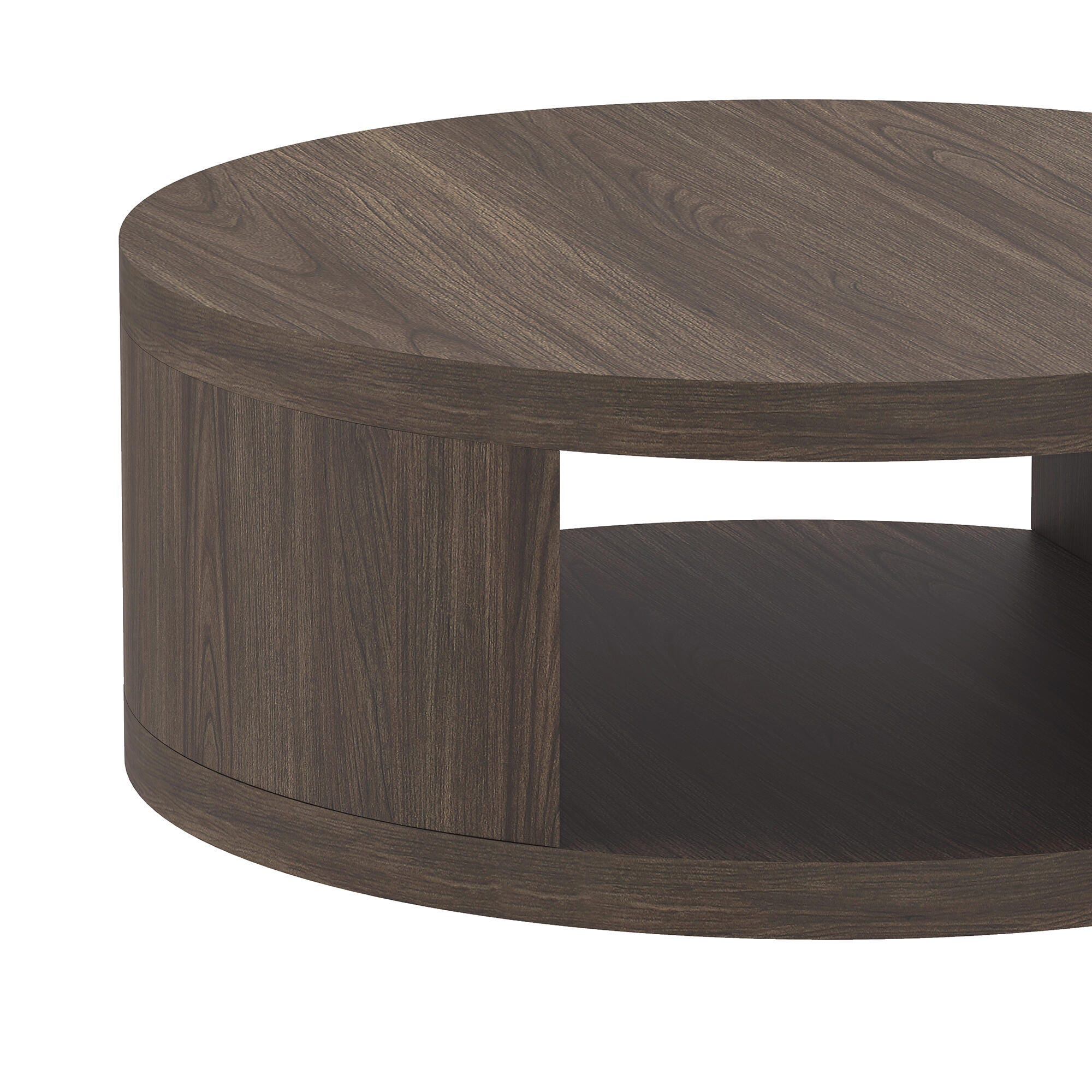 Manhattan Comfort Alure Coffee Table, Walnut, large
