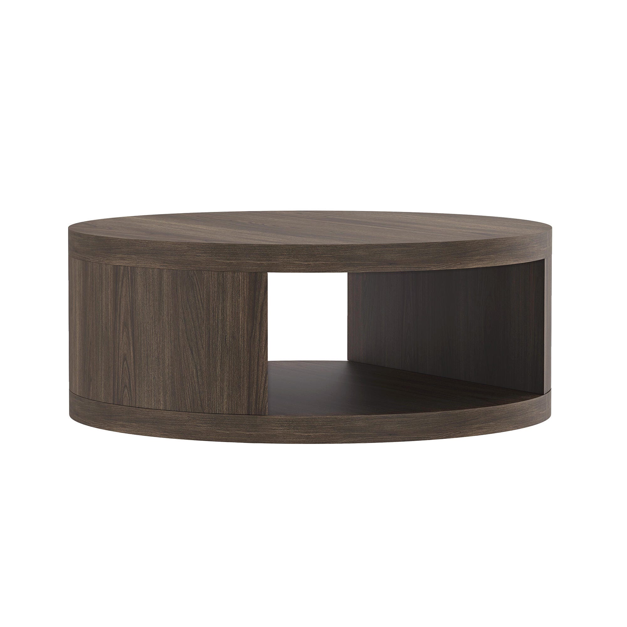 Manhattan Comfort Alure Coffee Table, Walnut, large