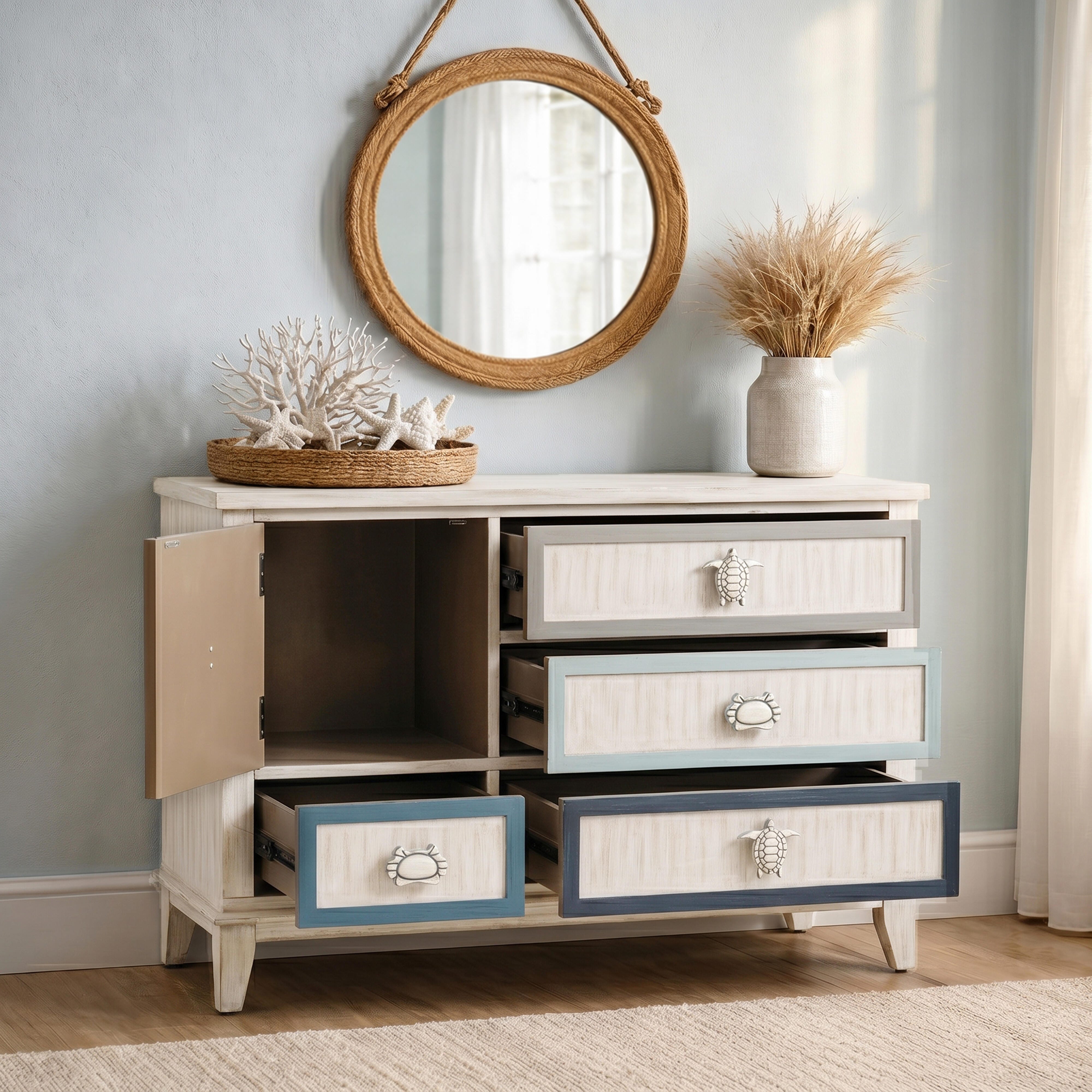 Linon Honu 42" Accent Cabinet, , large
