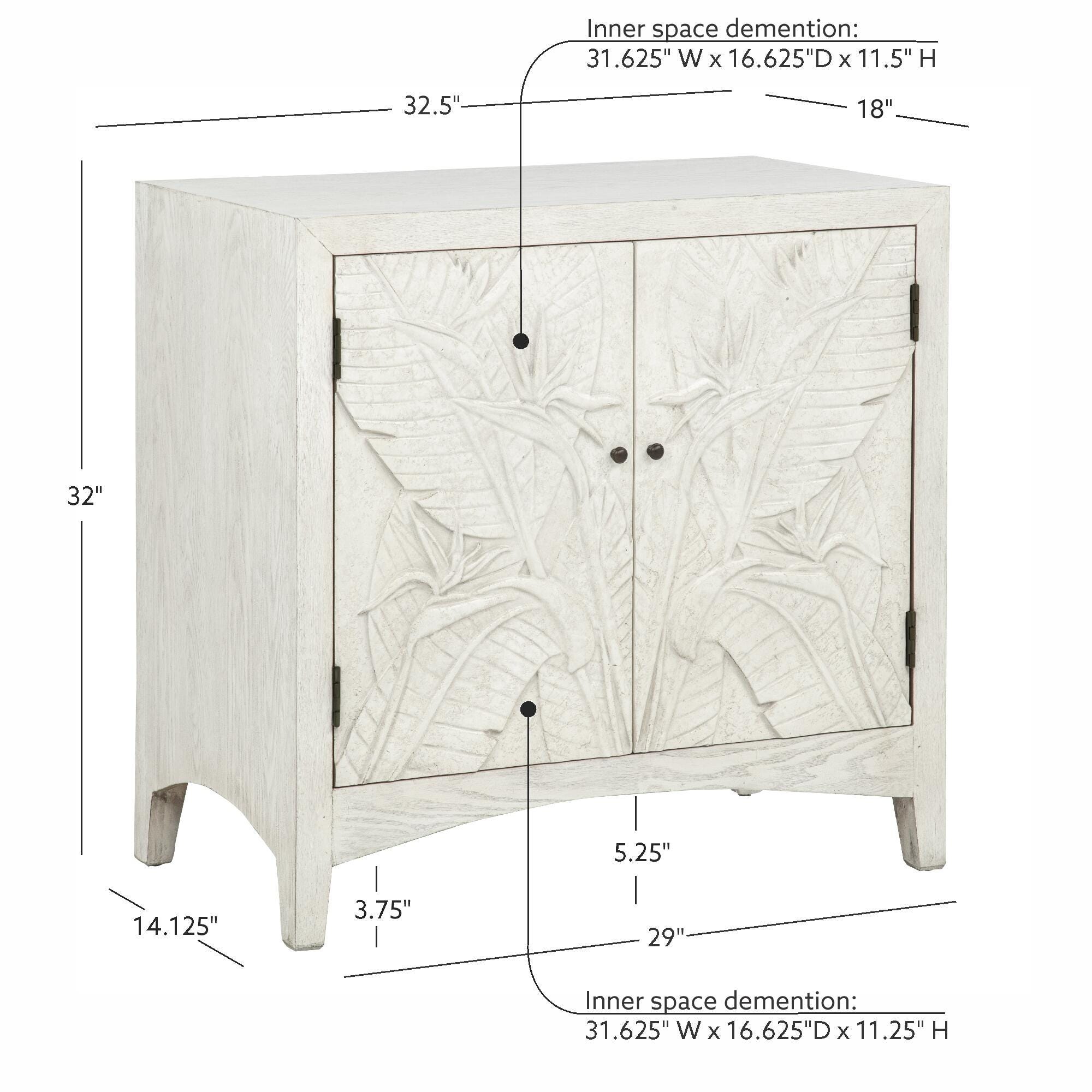 Linon Palmyra 32" Accent Cabinet, , large