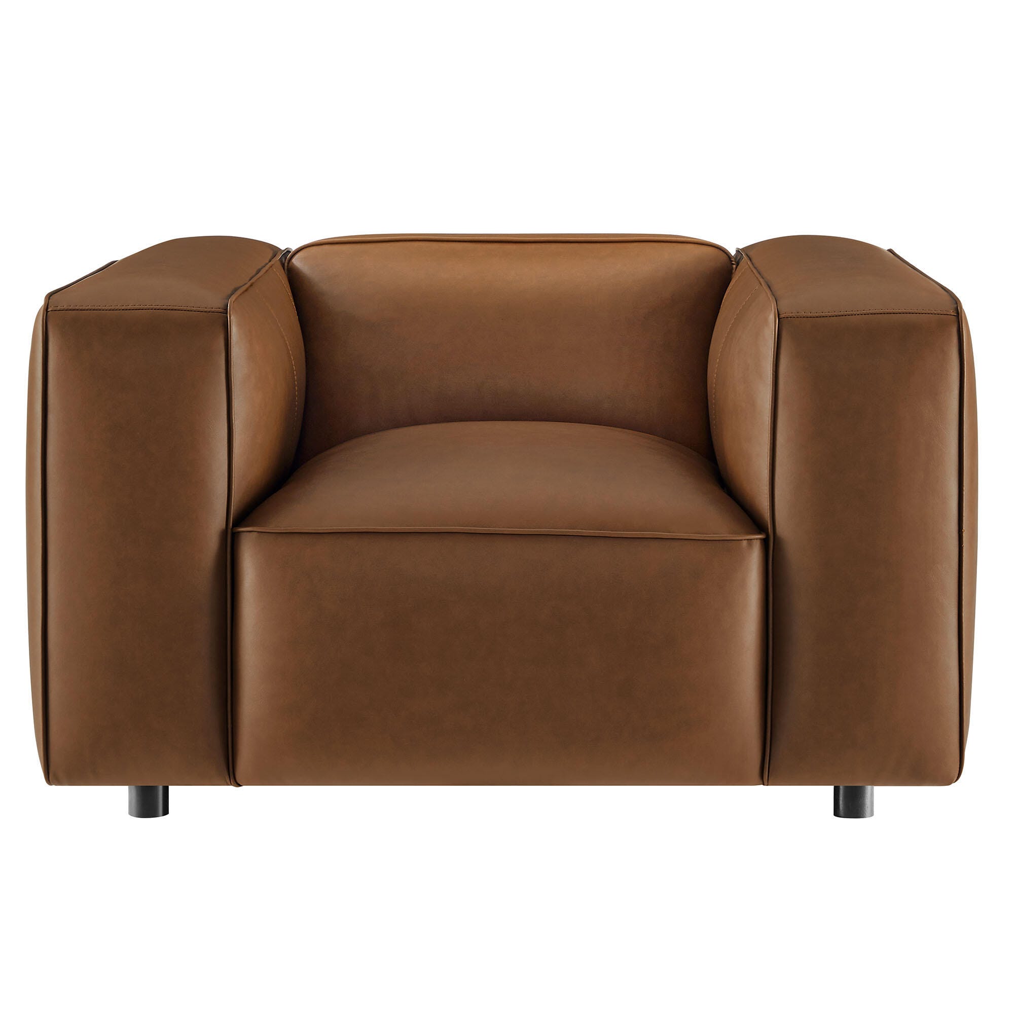 Modway Auren Oversized Chair, Coffee, large