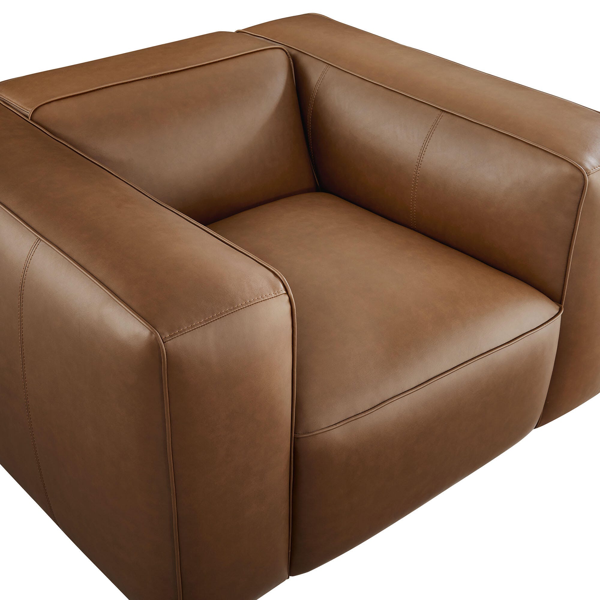 Modway Auren Oversized Chair, Coffee, large