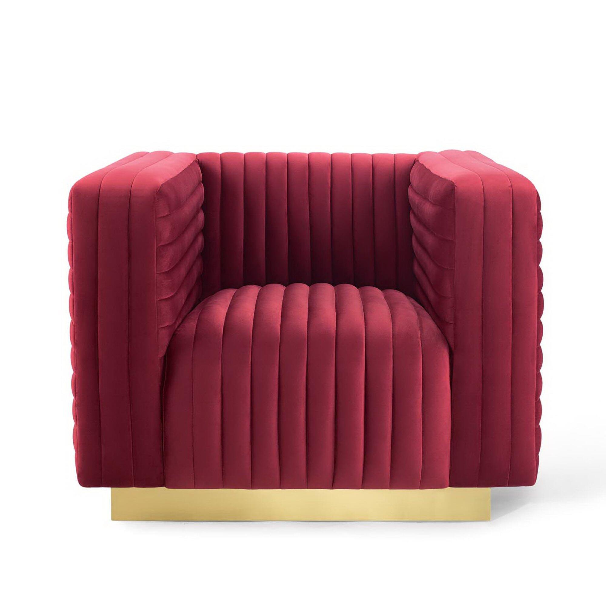 Modway Charisma Accent Chair, Maroon, large