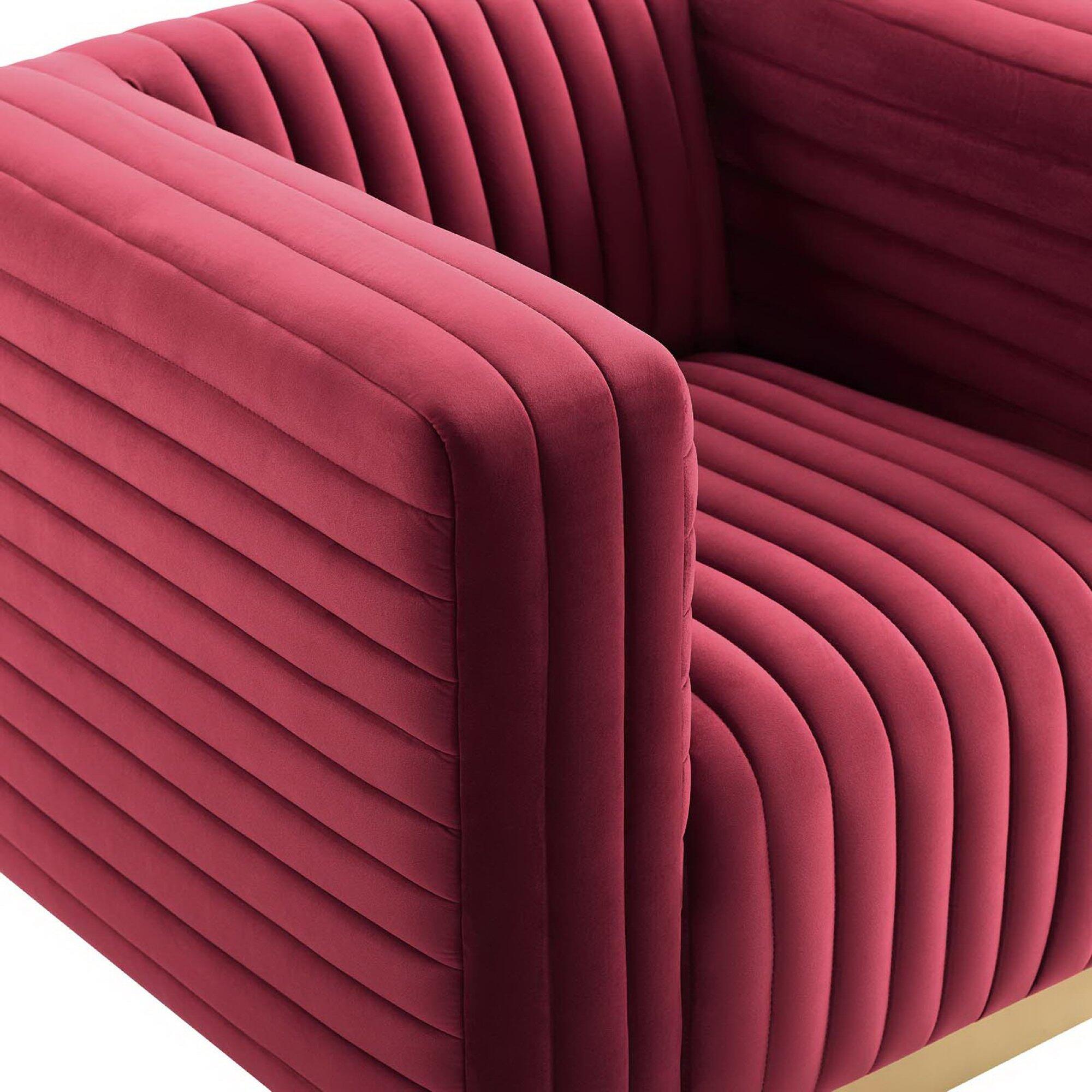 Modway Charisma Accent Chair, Maroon, large
