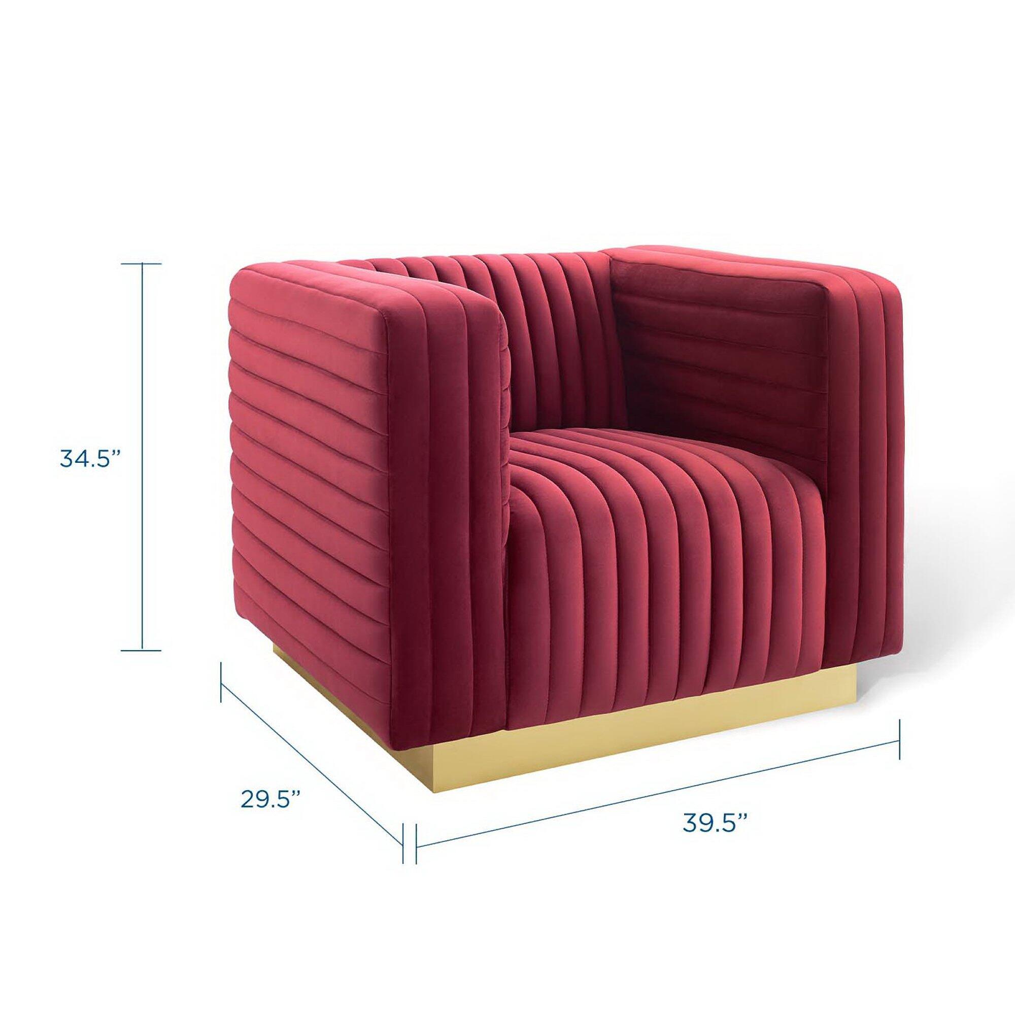 Modway Charisma Accent Chair, Maroon, large