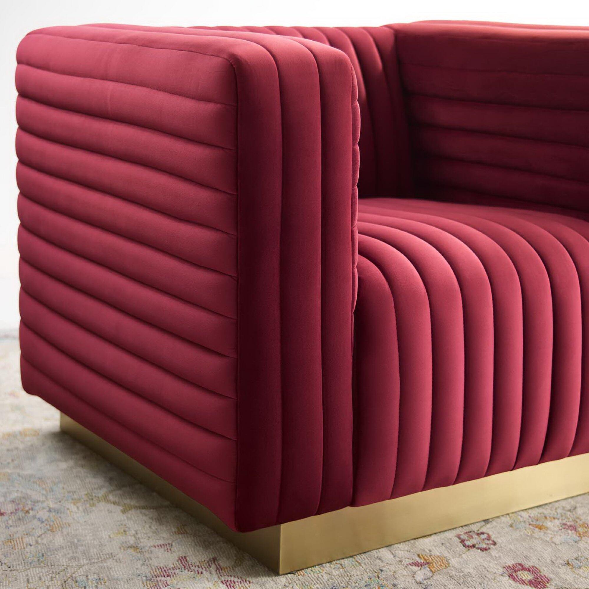 Modway Charisma Accent Chair, Maroon, large