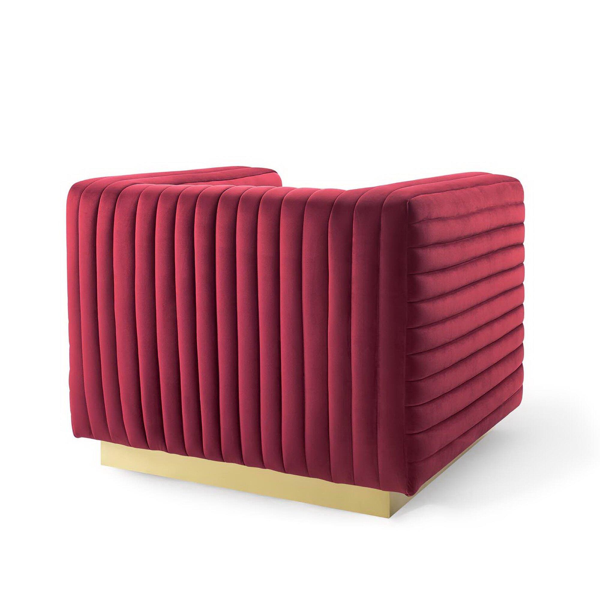 Modway Charisma Accent Chair, Maroon, large