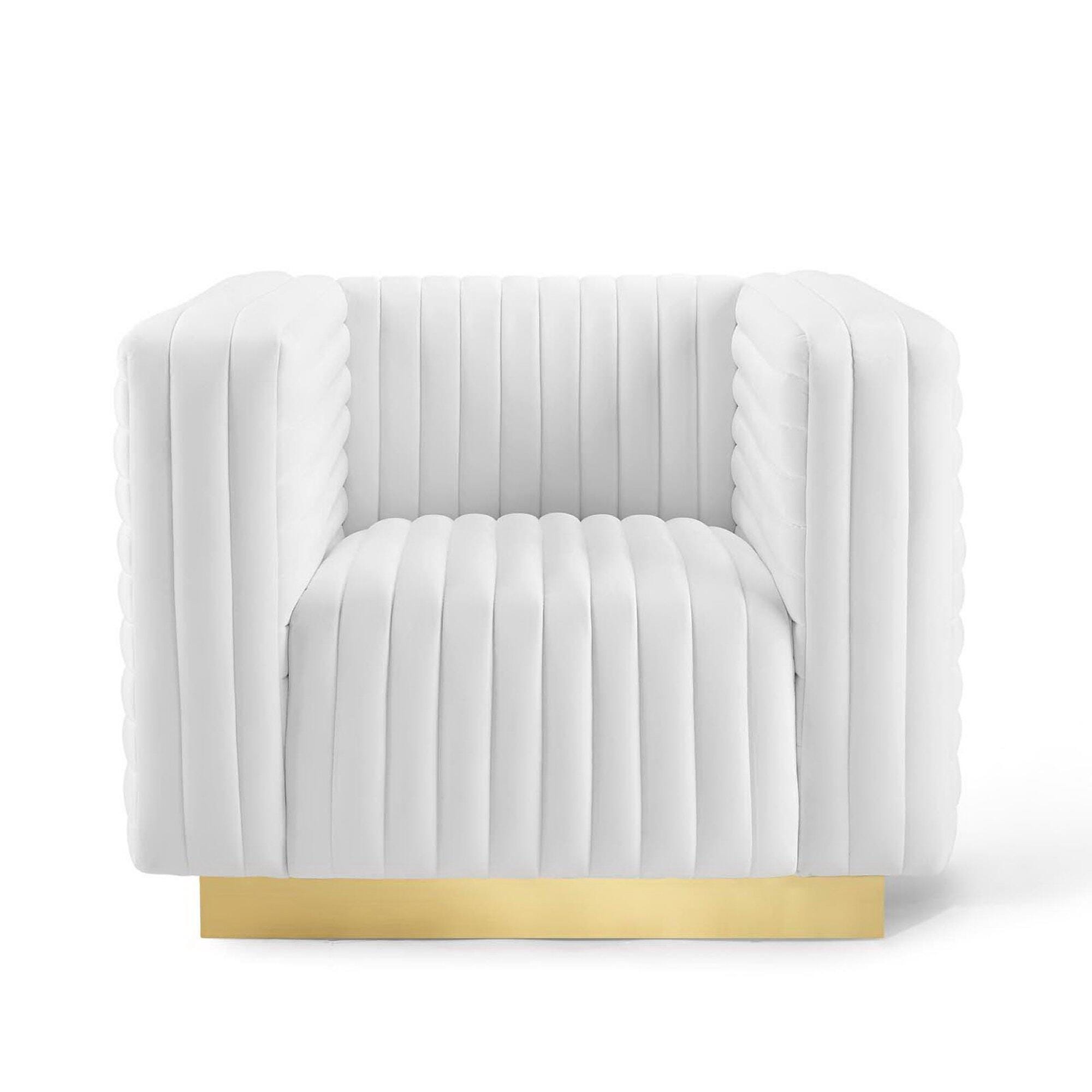 Modway Charisma Accent Chair, White, large
