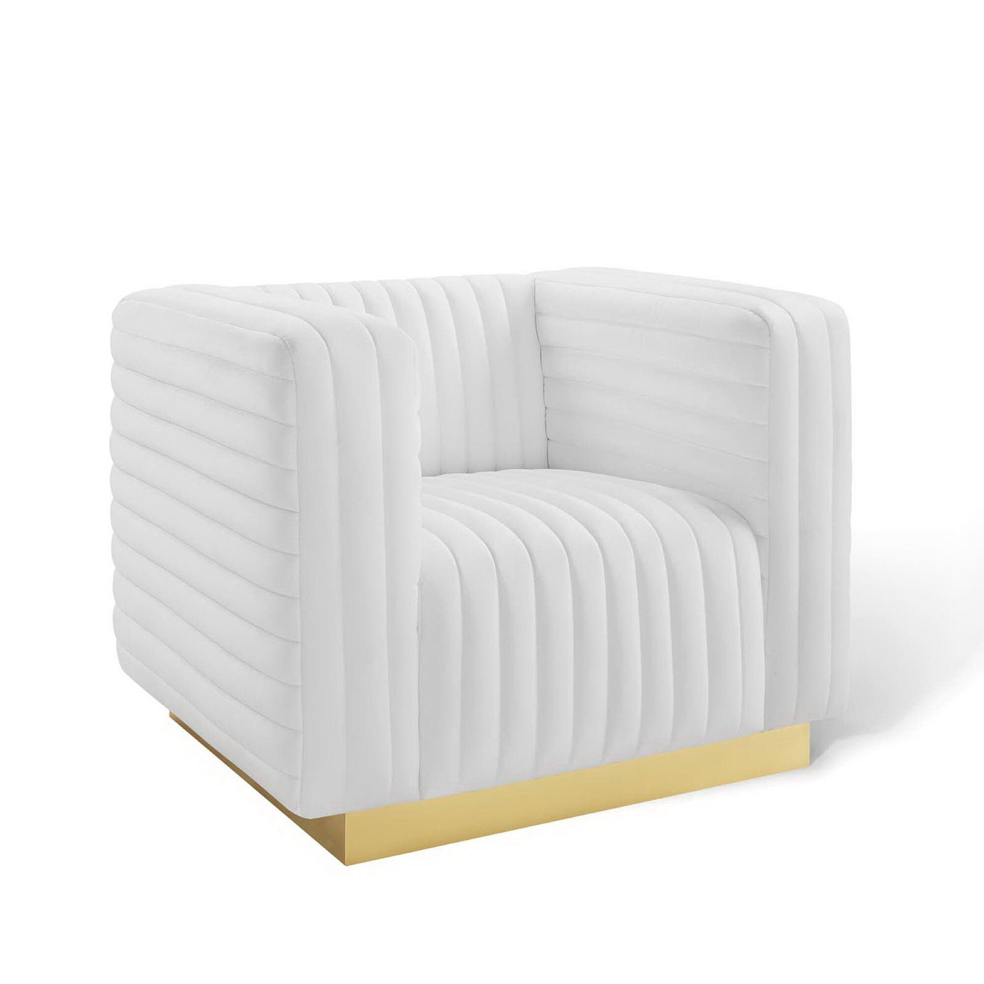 Modway Charisma Accent Chair, White, large