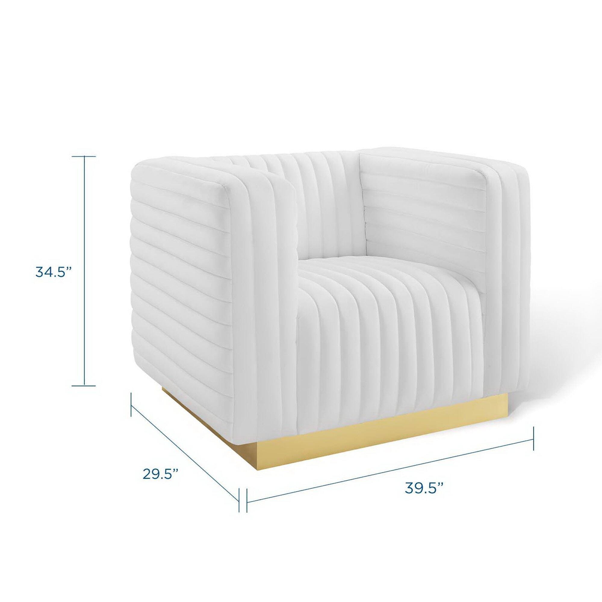 Modway Charisma Accent Chair, White, large