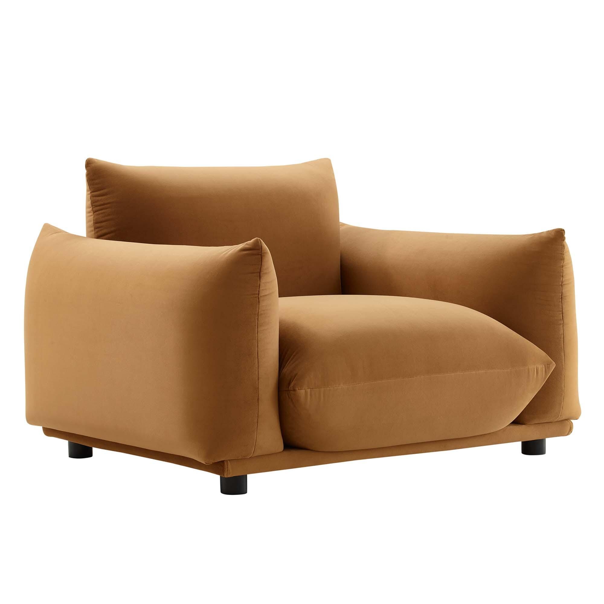 Modway Copious Accent Chair, Cognac, large