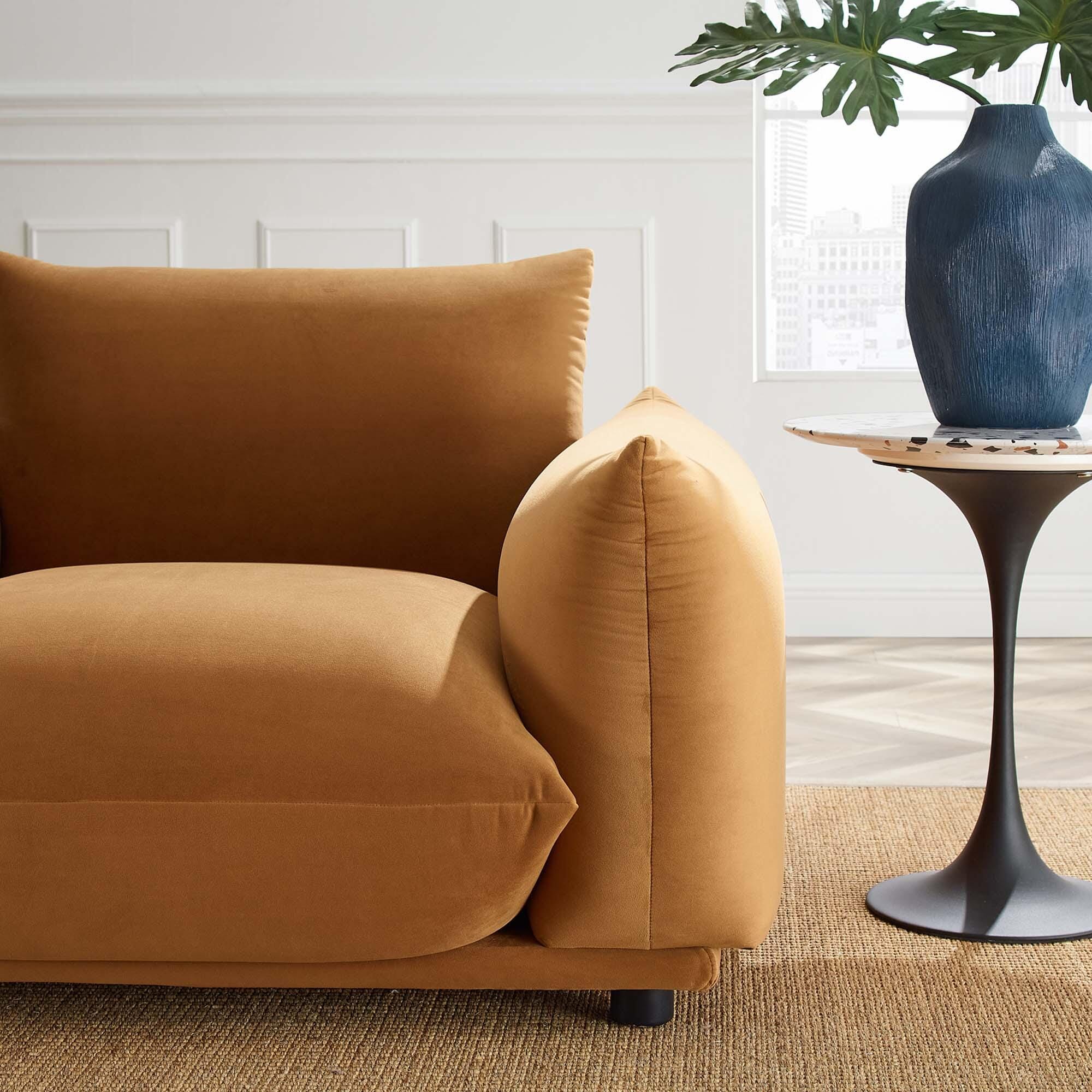 Modway Copious Accent Chair, Cognac, large