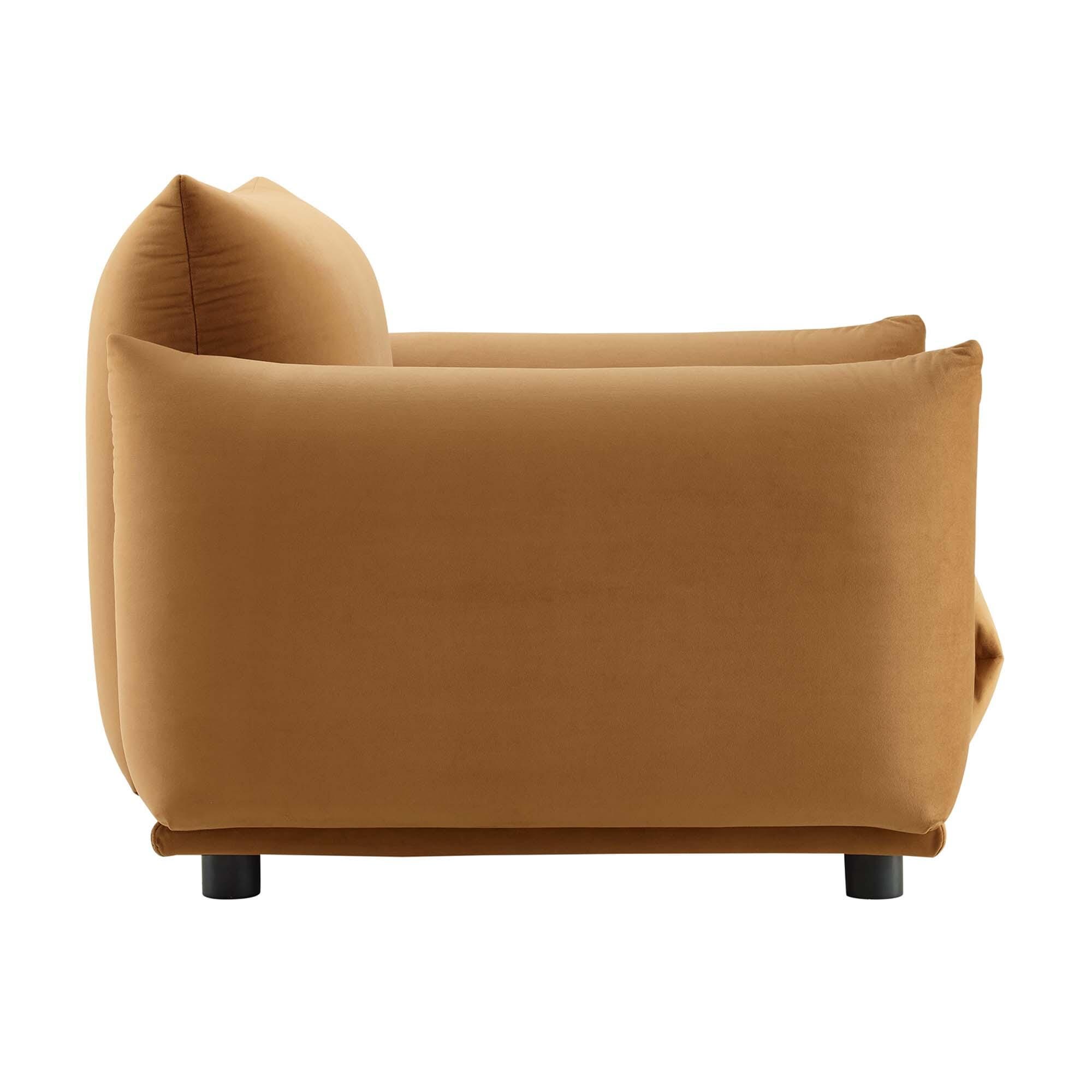 Modway Copious Accent Chair, Cognac, large