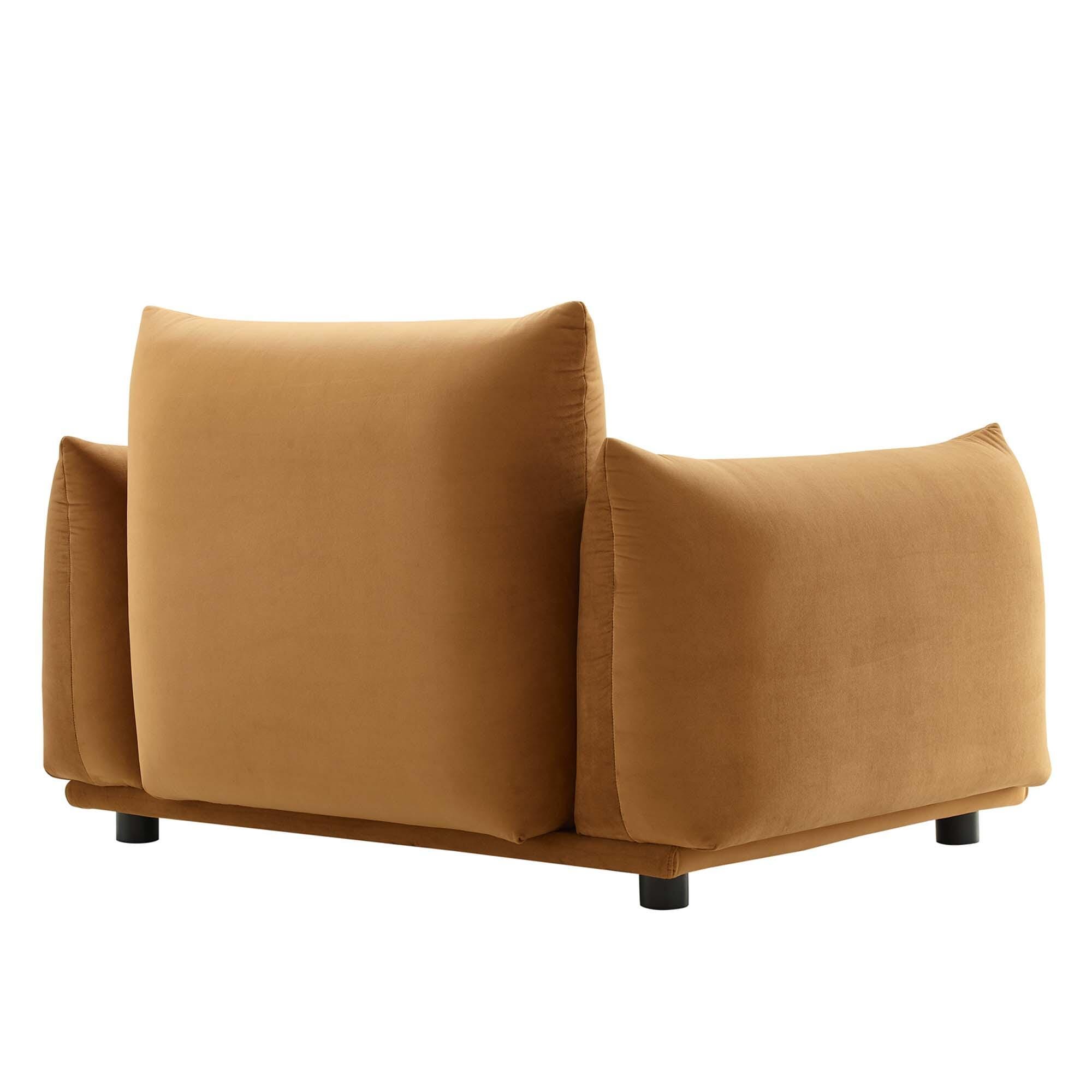 Modway Copious Accent Chair, Cognac, large