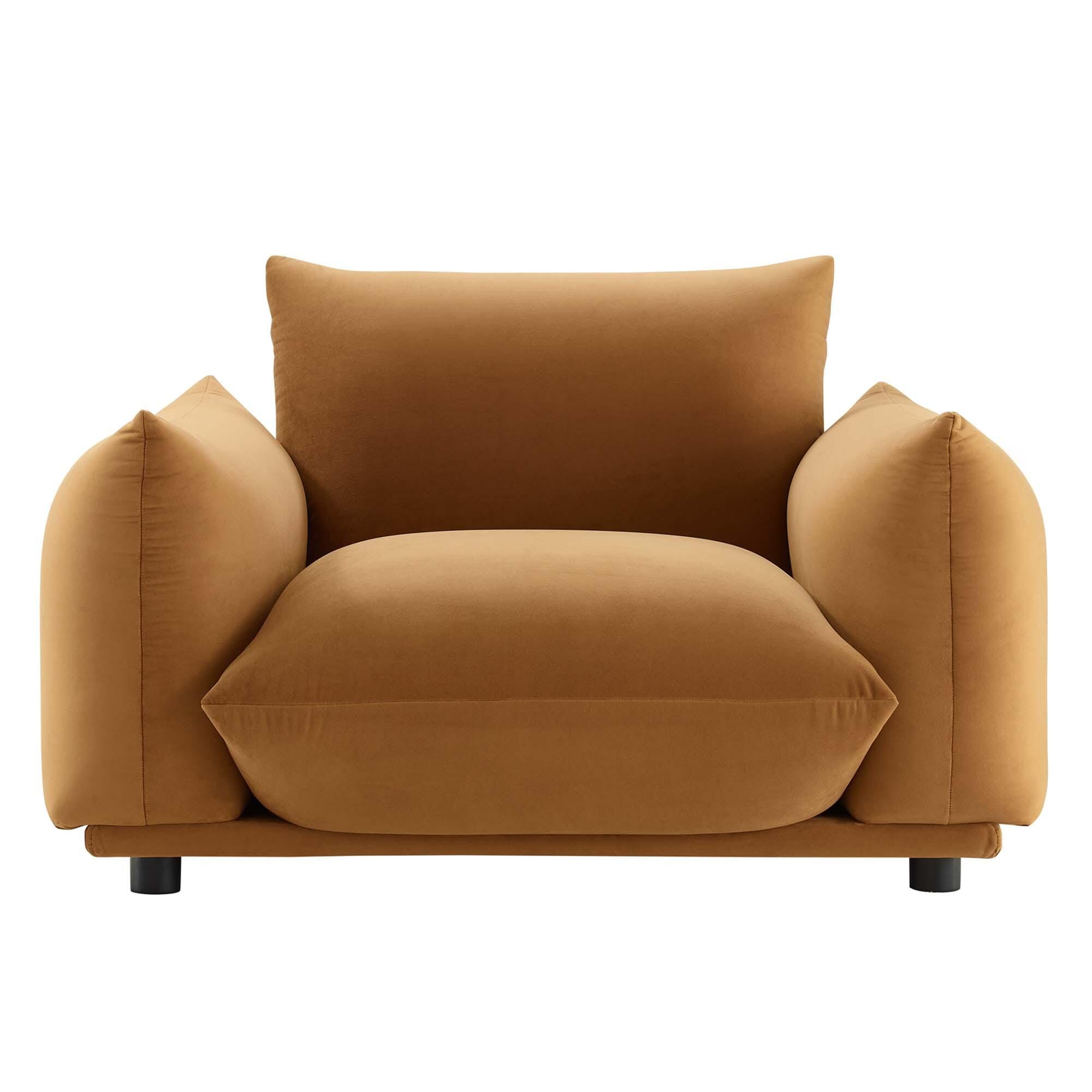 Modway Copious Accent Chair, Cognac, large