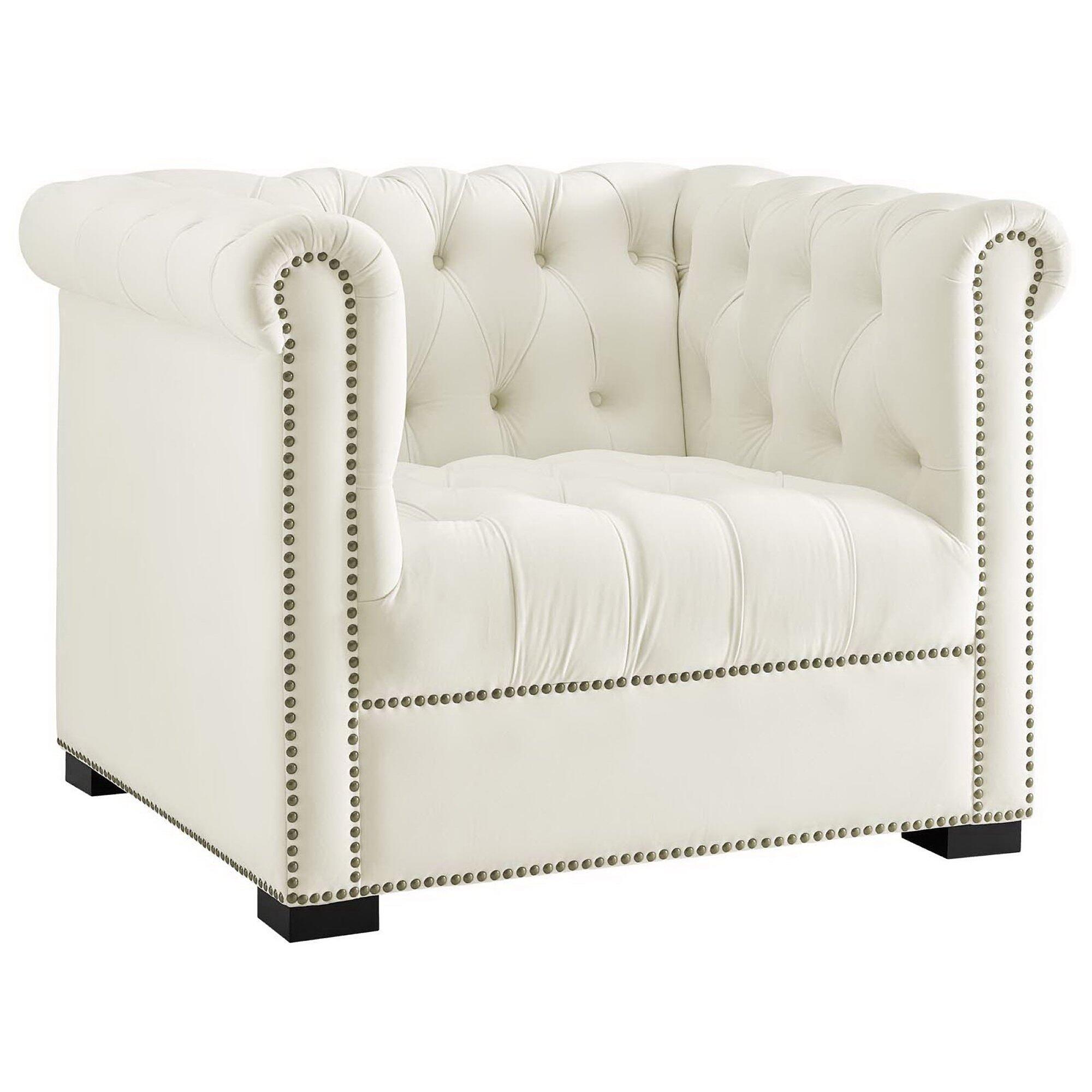 Modway Heritage Accent Chair, Ivory, large