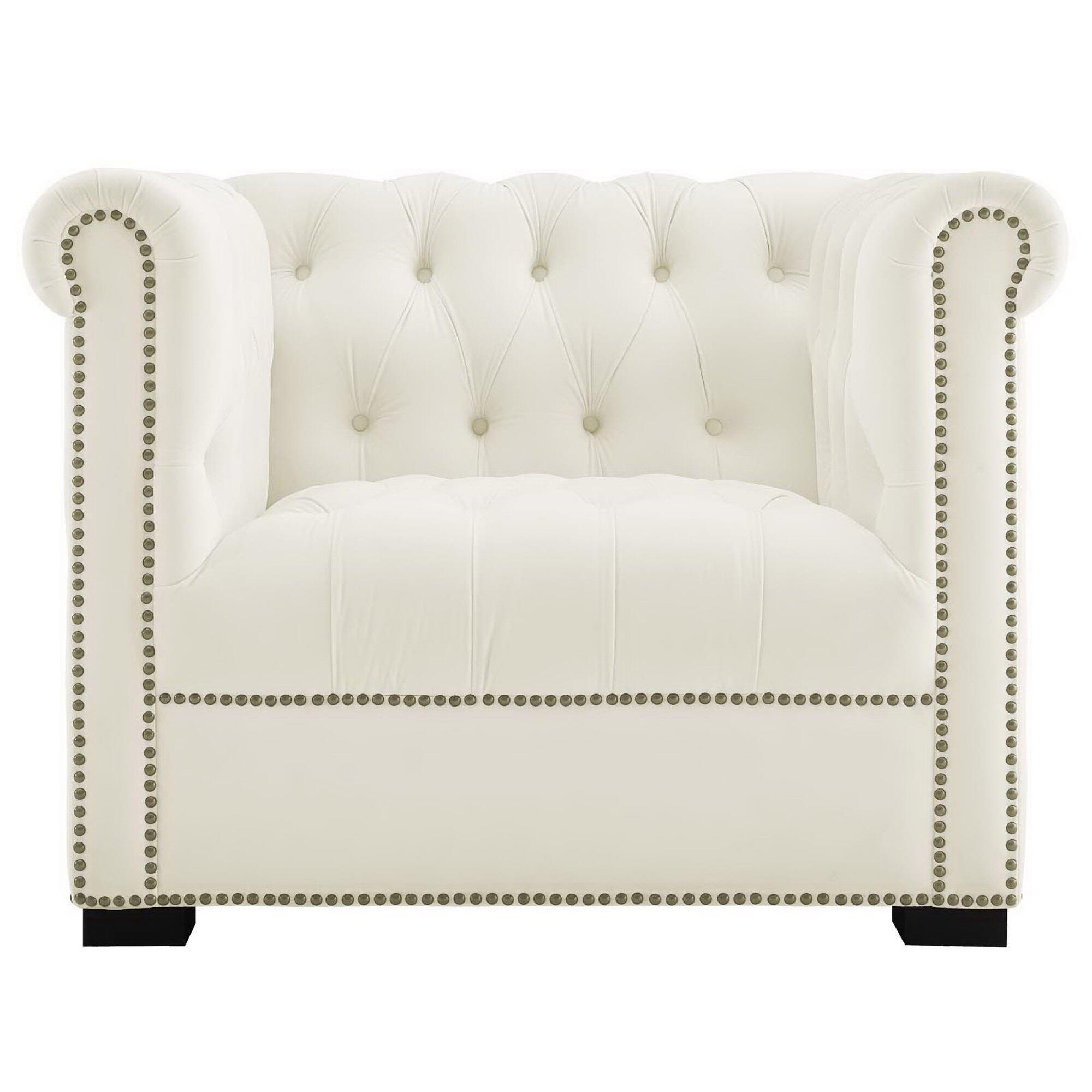 Modway Heritage Accent Chair, Ivory, large