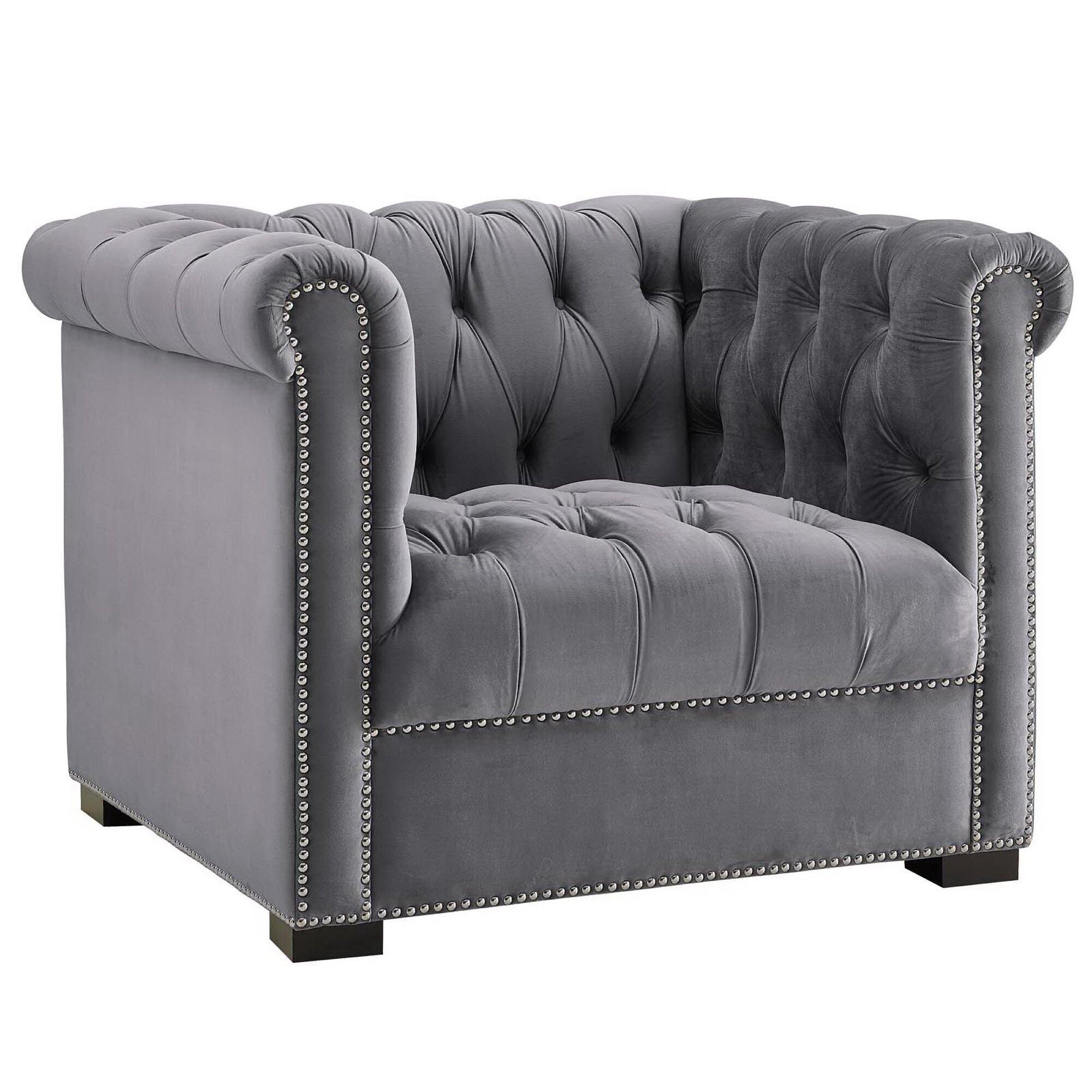 Modway Heritage Accent Chair, Gray, large
