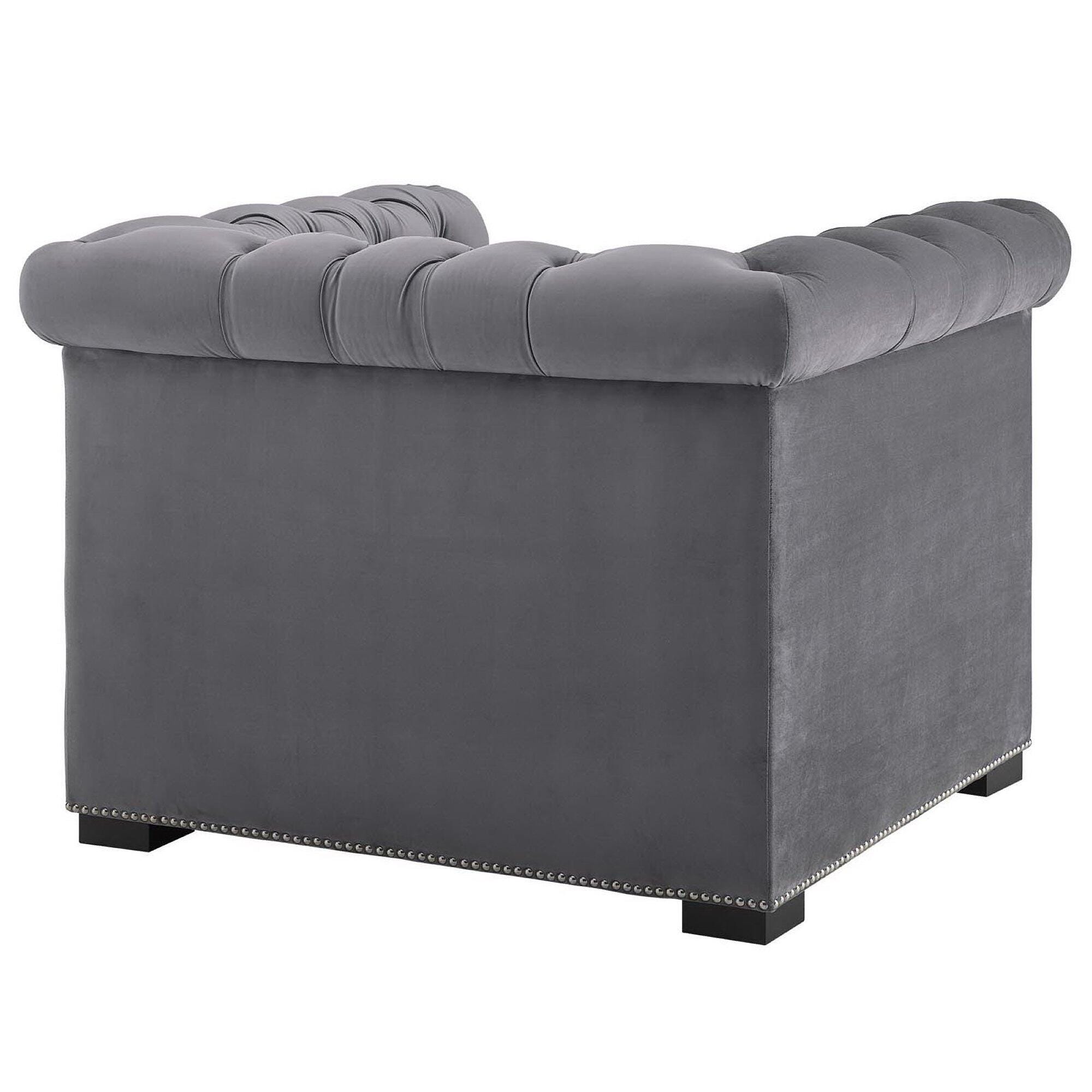 Modway Heritage Accent Chair, Gray, large